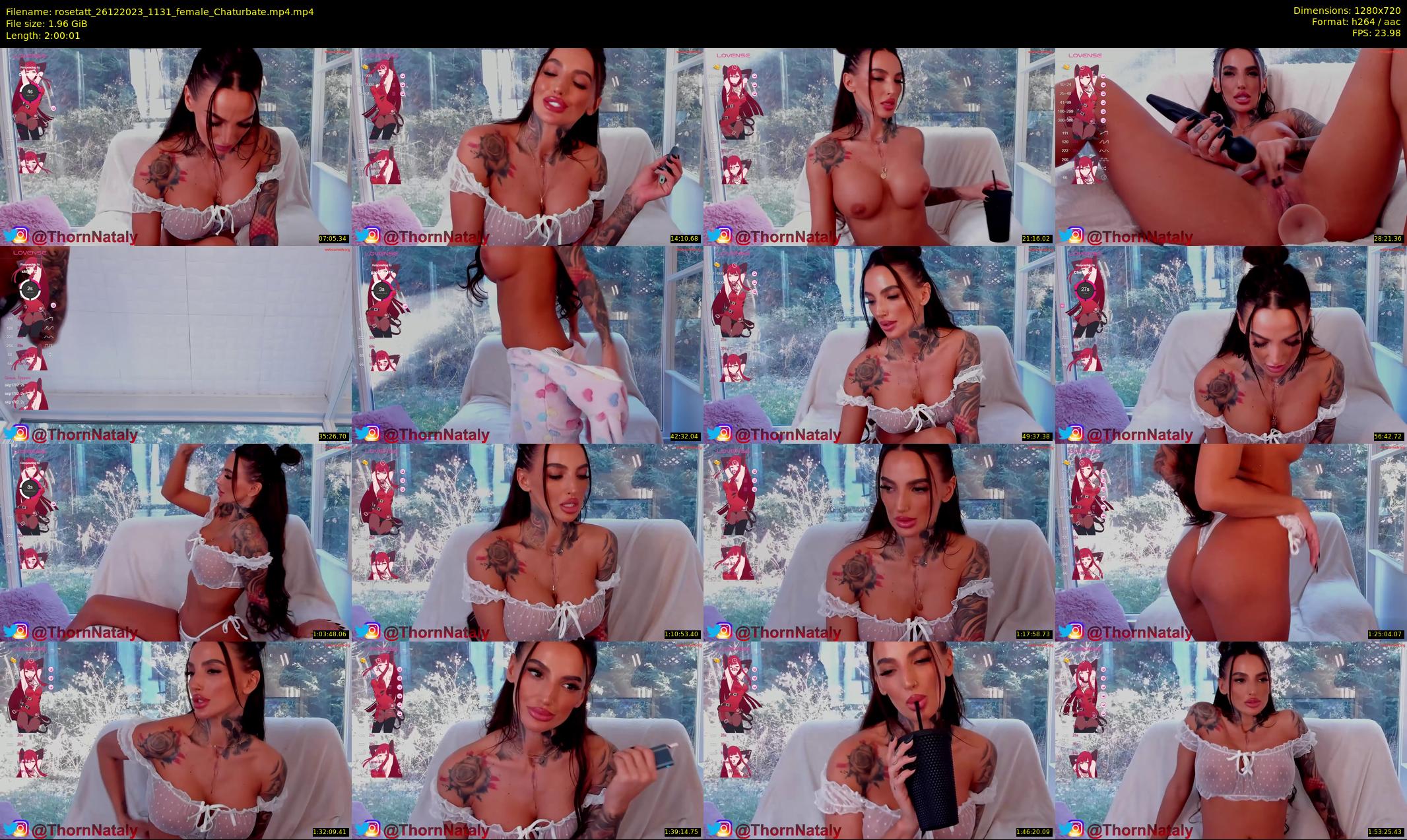 rosetatt — 121 minute Chaturbate female cam show recording, 720p, Dec 26, 2023