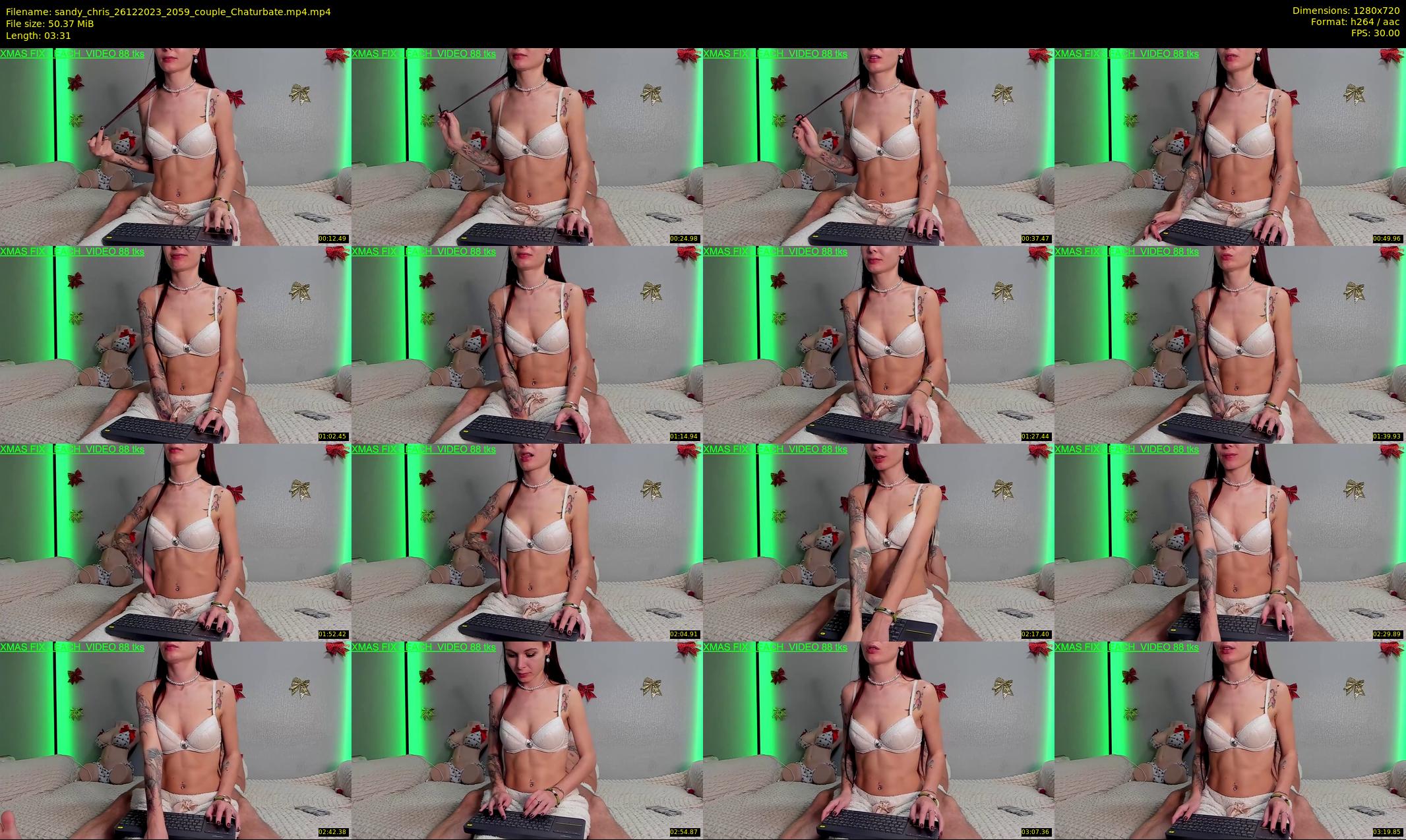 sandy_chris — 4 minute Chaturbate couple cam show recording, 720p, Dec 26, 2023