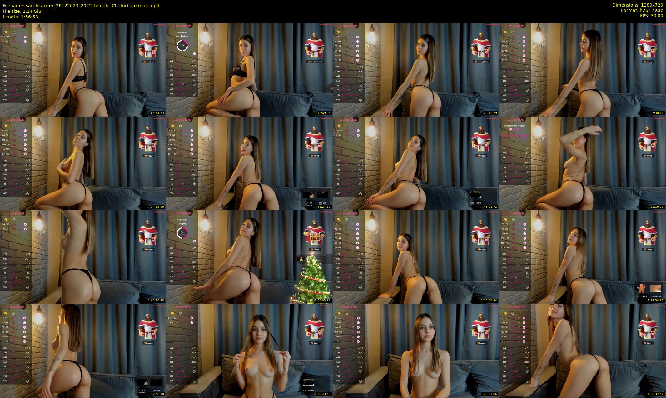 sarahcarrter — 117 minute Chaturbate female cam show recording, 720p, Dec 26, 2023