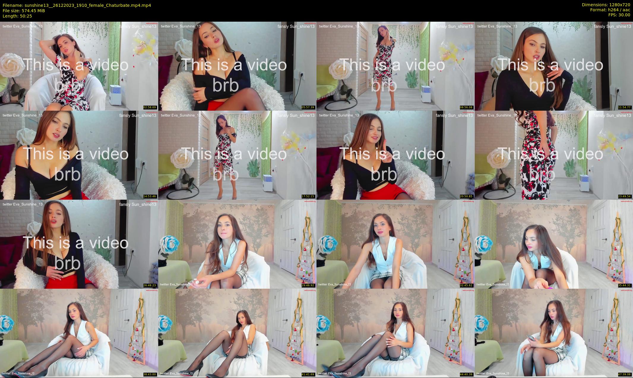 sunshine13_ — 51 minute Chaturbate female cam show recording, 720p, Dec 26, 2023