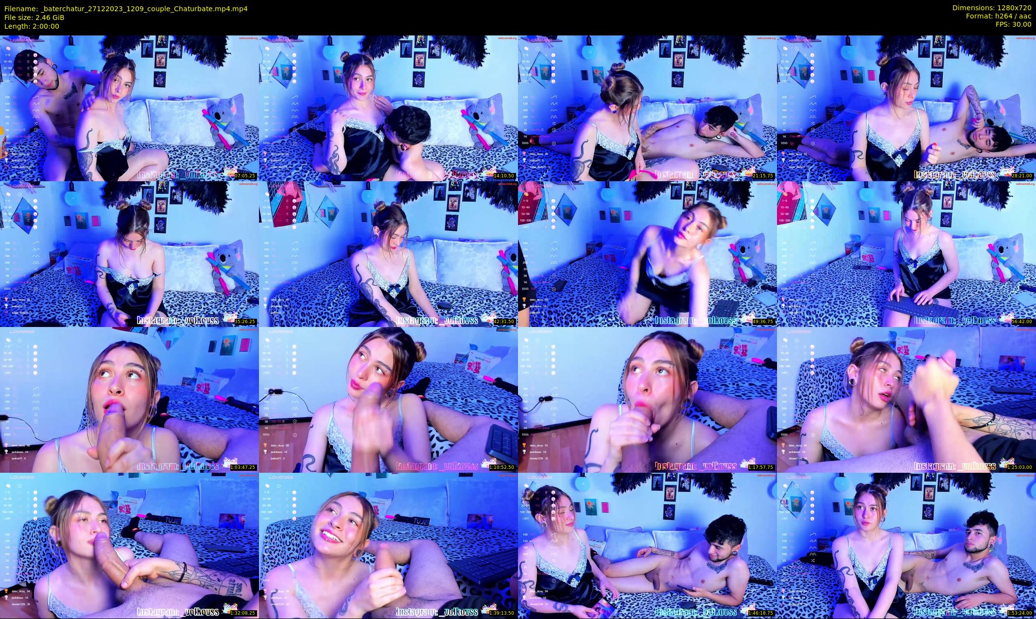 _baterchatur — 120 minute Chaturbate couple cam show recording, 720p, Dec 27, 2023