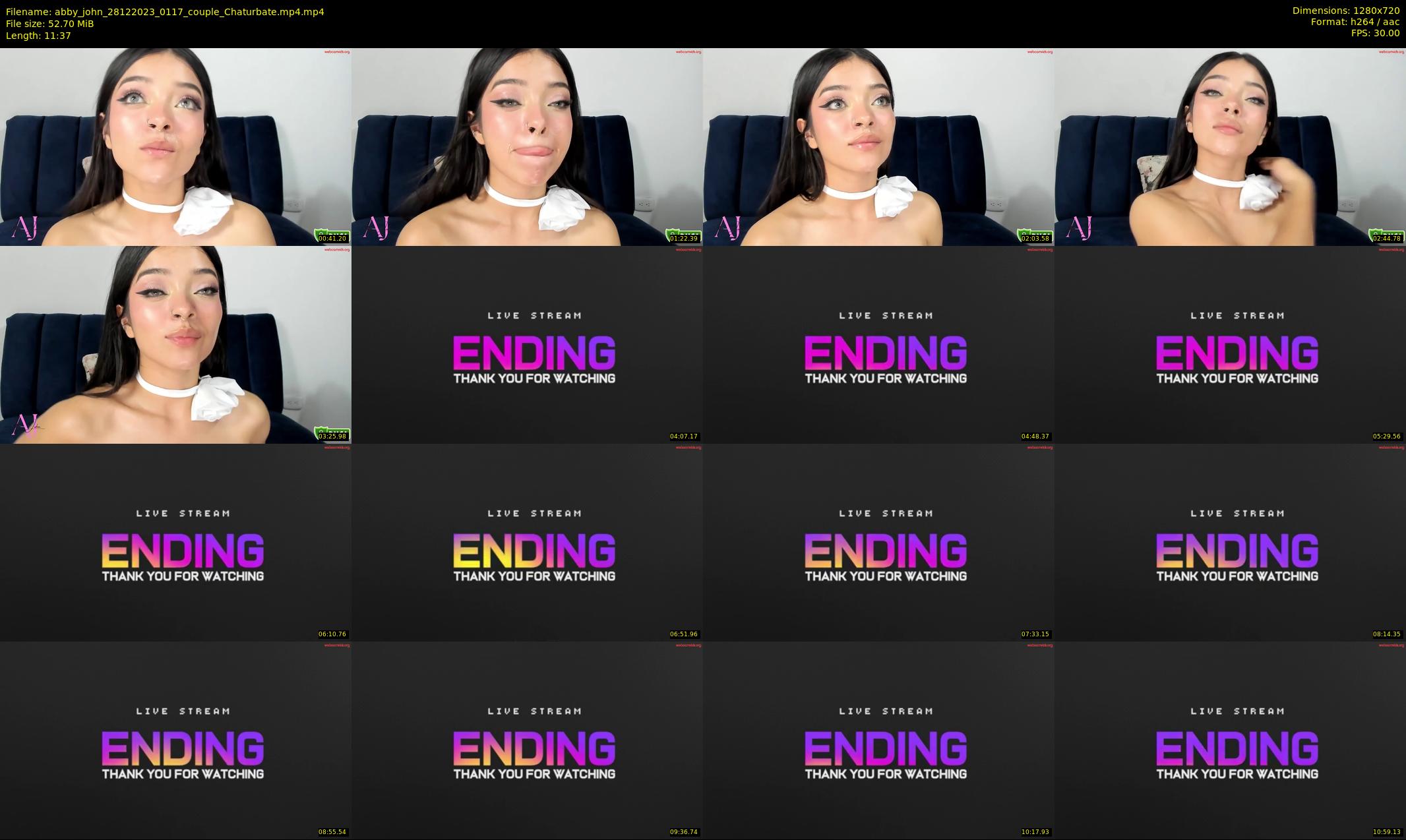 abby_john — 12 minute Chaturbate couple cam show recording, 720p, Dec 28, 2023