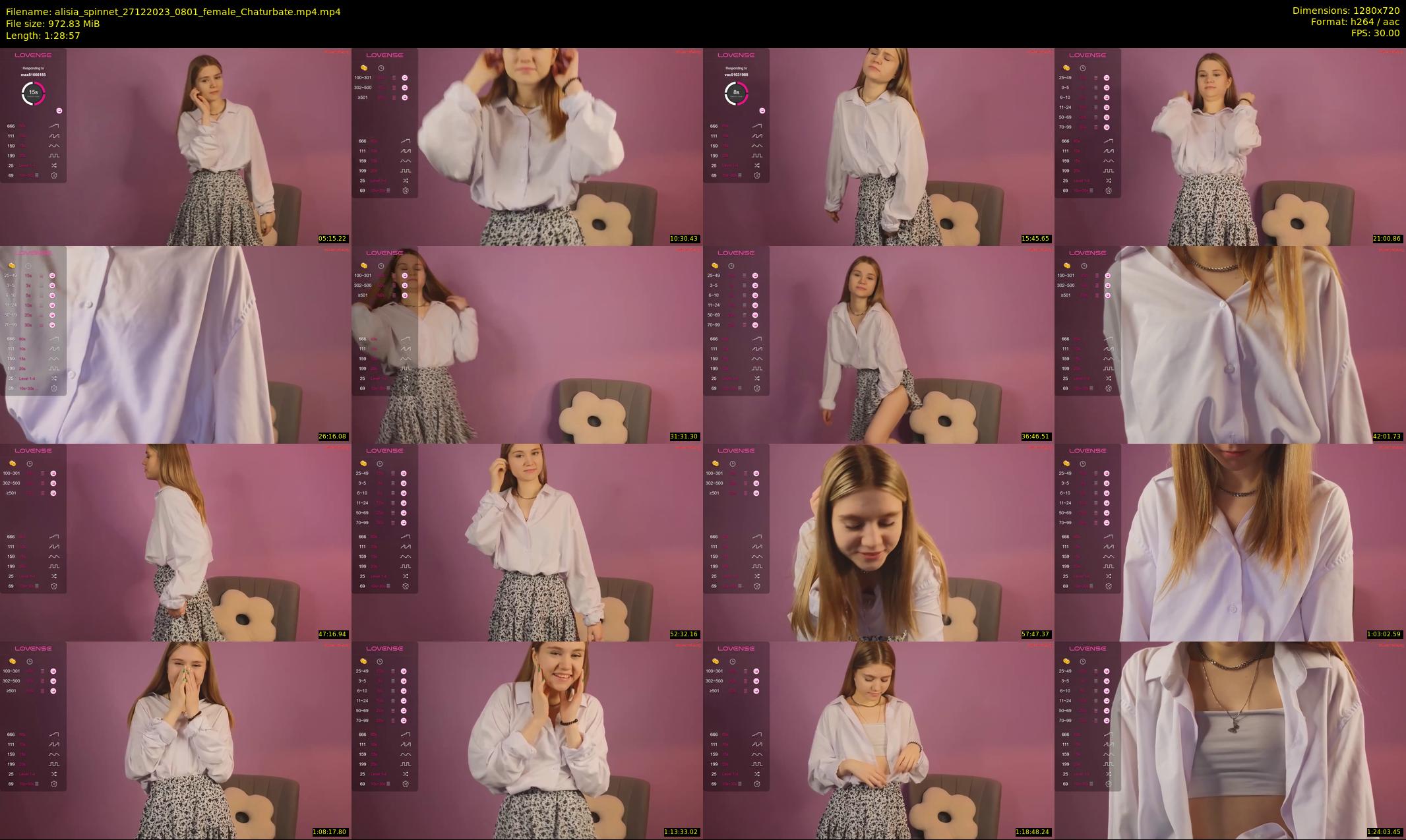 alisia_spinnet — 89 minute Chaturbate female cam show recording, 720p, Dec 27, 2023