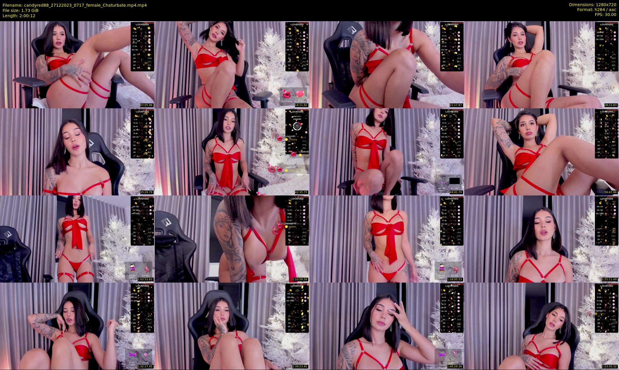 candyred88 — 121 minute Chaturbate female cam show recording, 720p, Dec 27, 2023