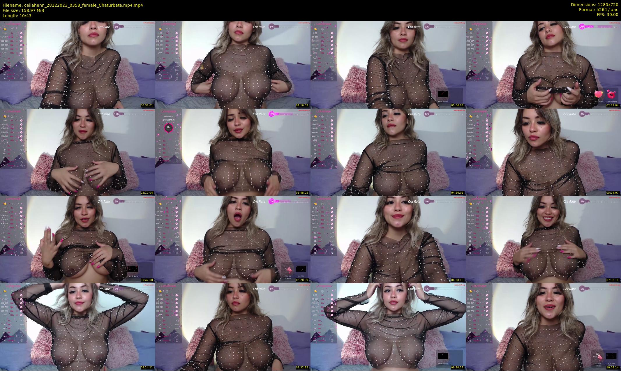 celiahenn — 11 minute Chaturbate female cam show recording, 720p, Dec 28, 2023