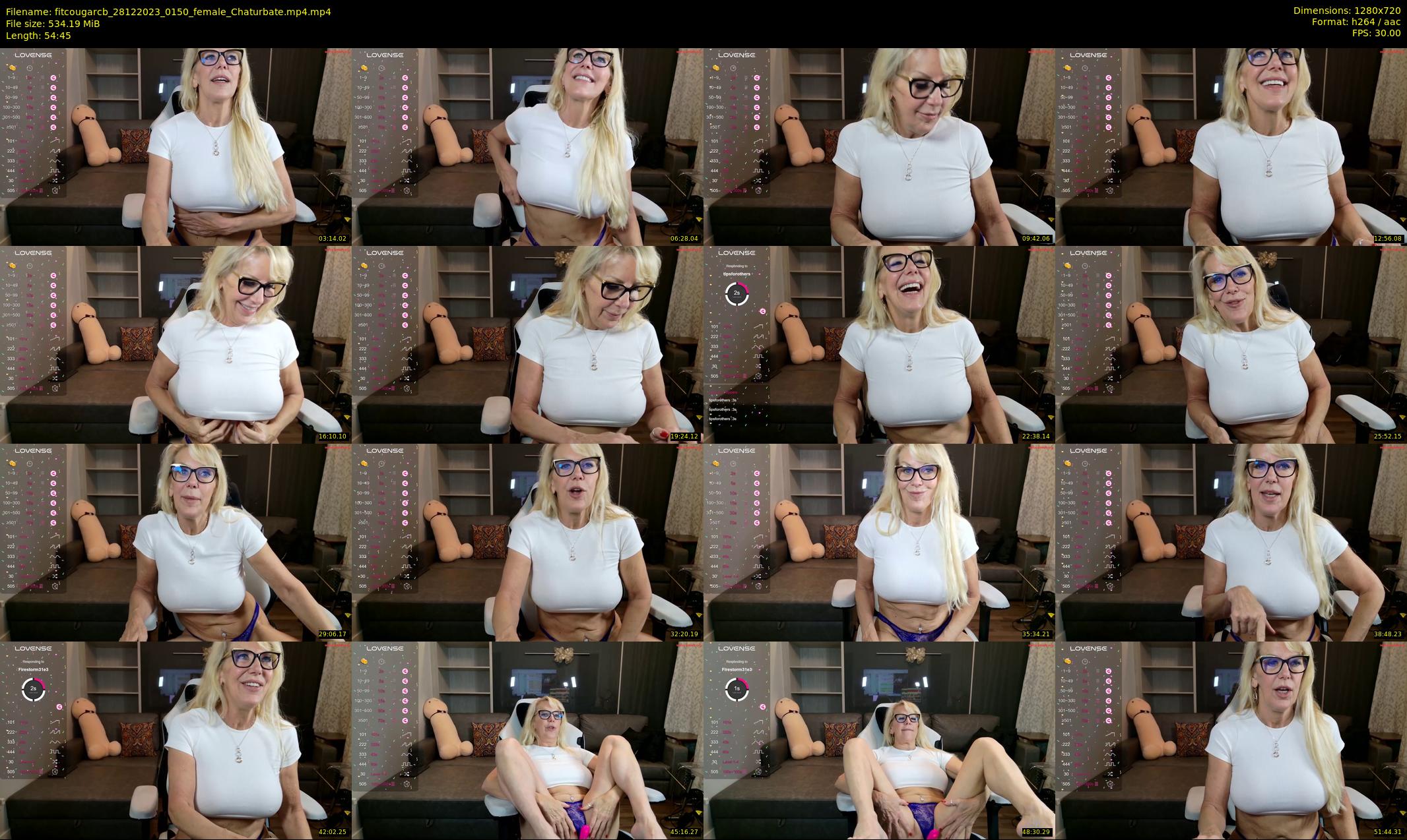 fitcougarcb — 55 minute Chaturbate female cam show recording, 720p, Dec 28, 2023