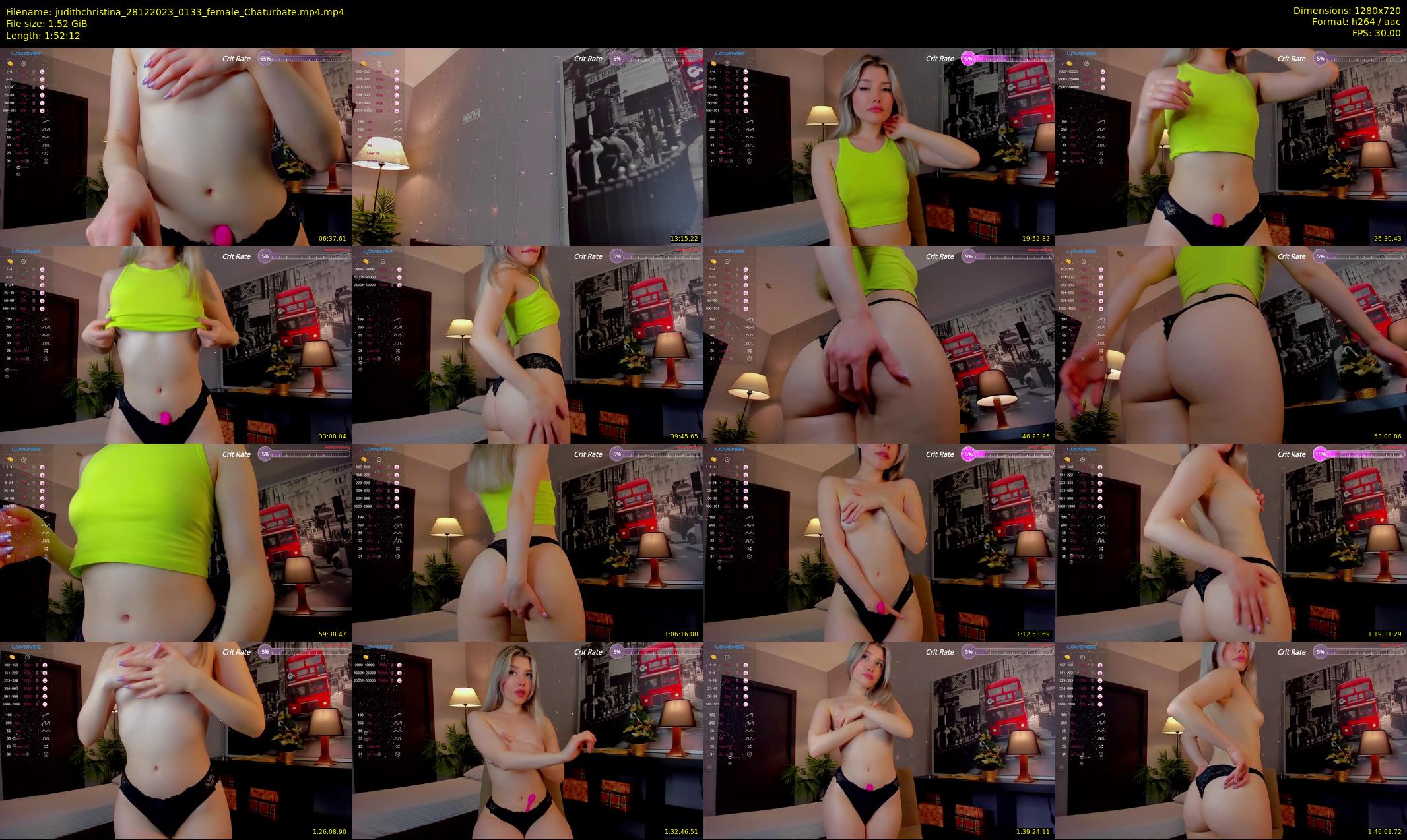 judithchristina — 113 minute Chaturbate female cam show recording, 720p, Dec 28, 2023