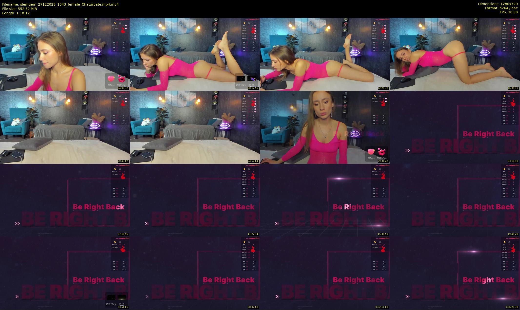 slemgem — 71 minute Chaturbate couple cam show recording, 720p, Dec 27, 2023