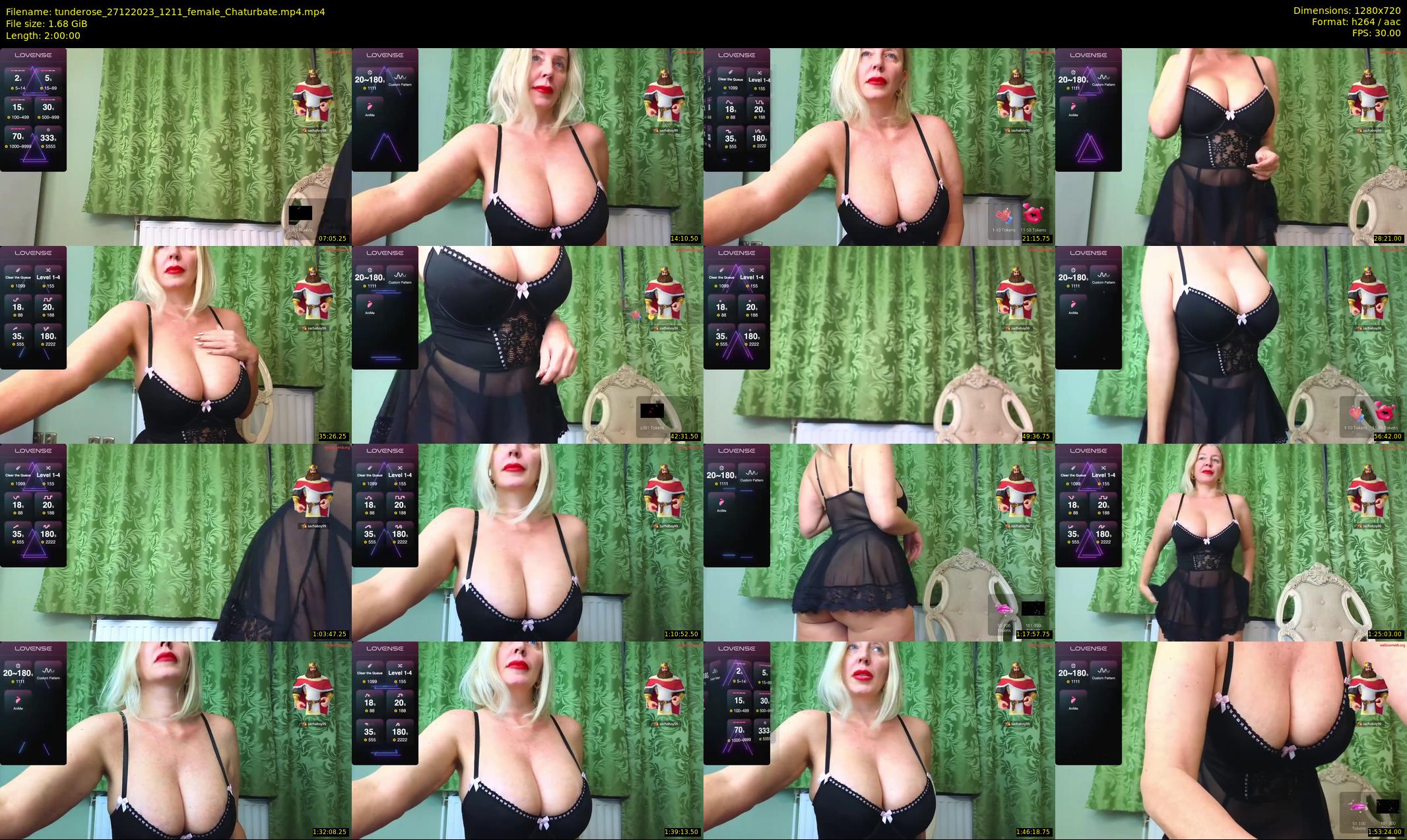 tunderose — 120 minute Chaturbate female cam show recording, 720p, Dec 27, 2023