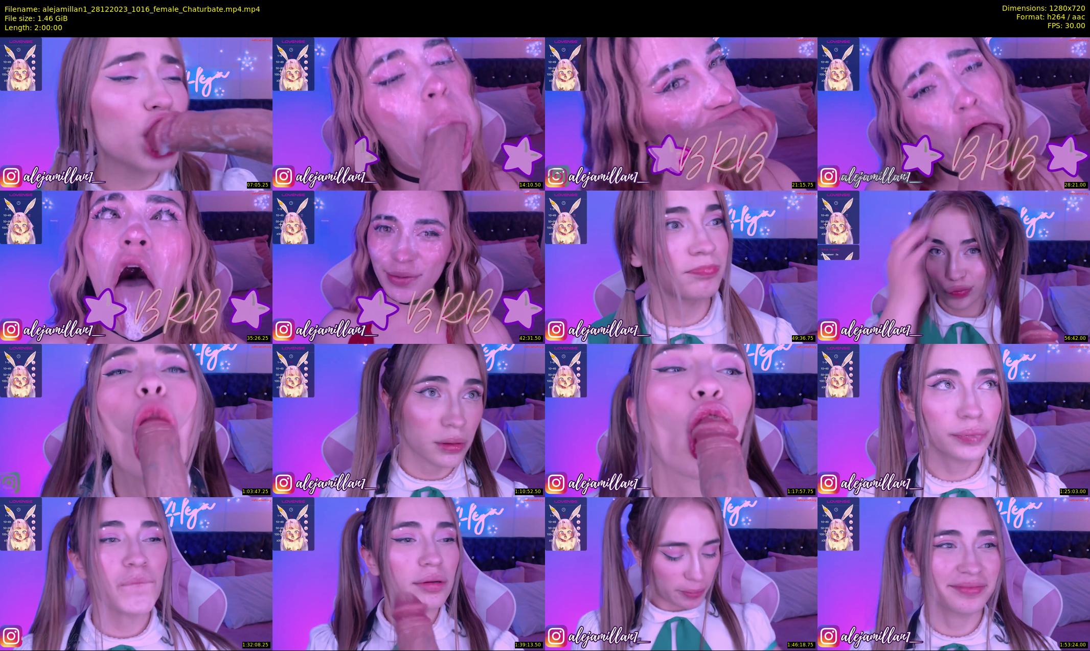 alejamillan1 — 120 minute Chaturbate female cam show recording, 720p, Dec 28, 2023