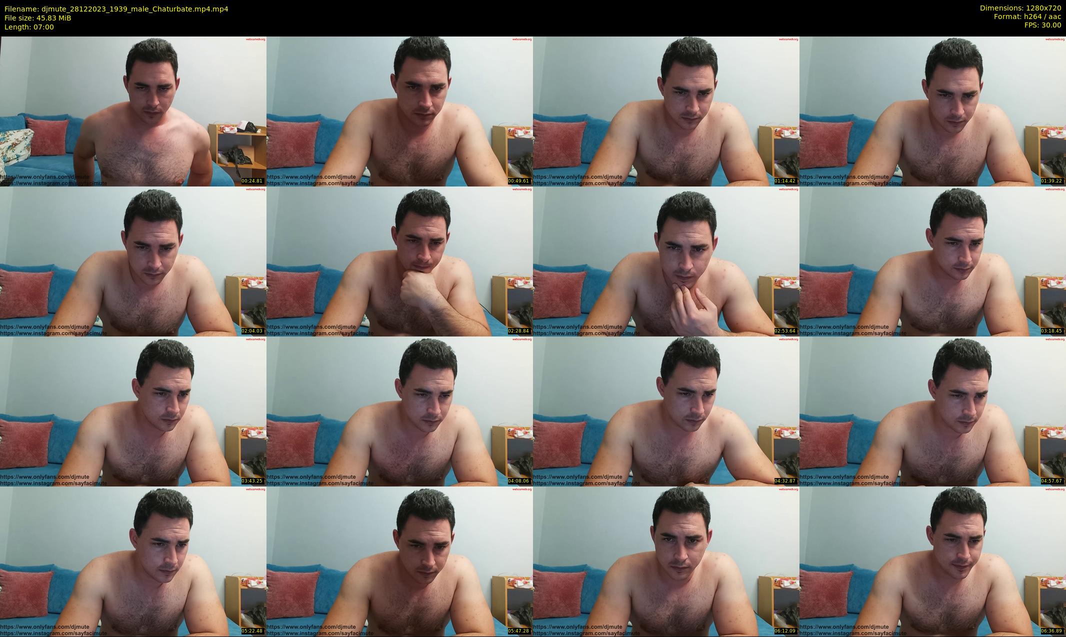 djmute — 7 minute Chaturbate male cam show recording, 720p, Dec 28, 2023