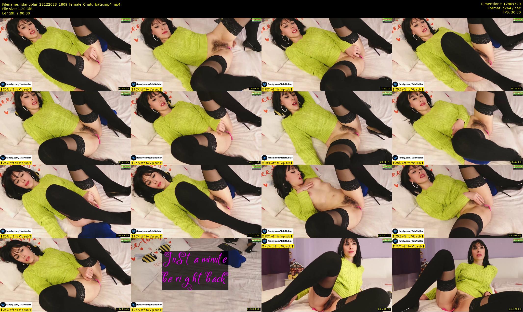 islanublar — 120 minute Chaturbate female cam show recording, 720p, Dec 28, 2023