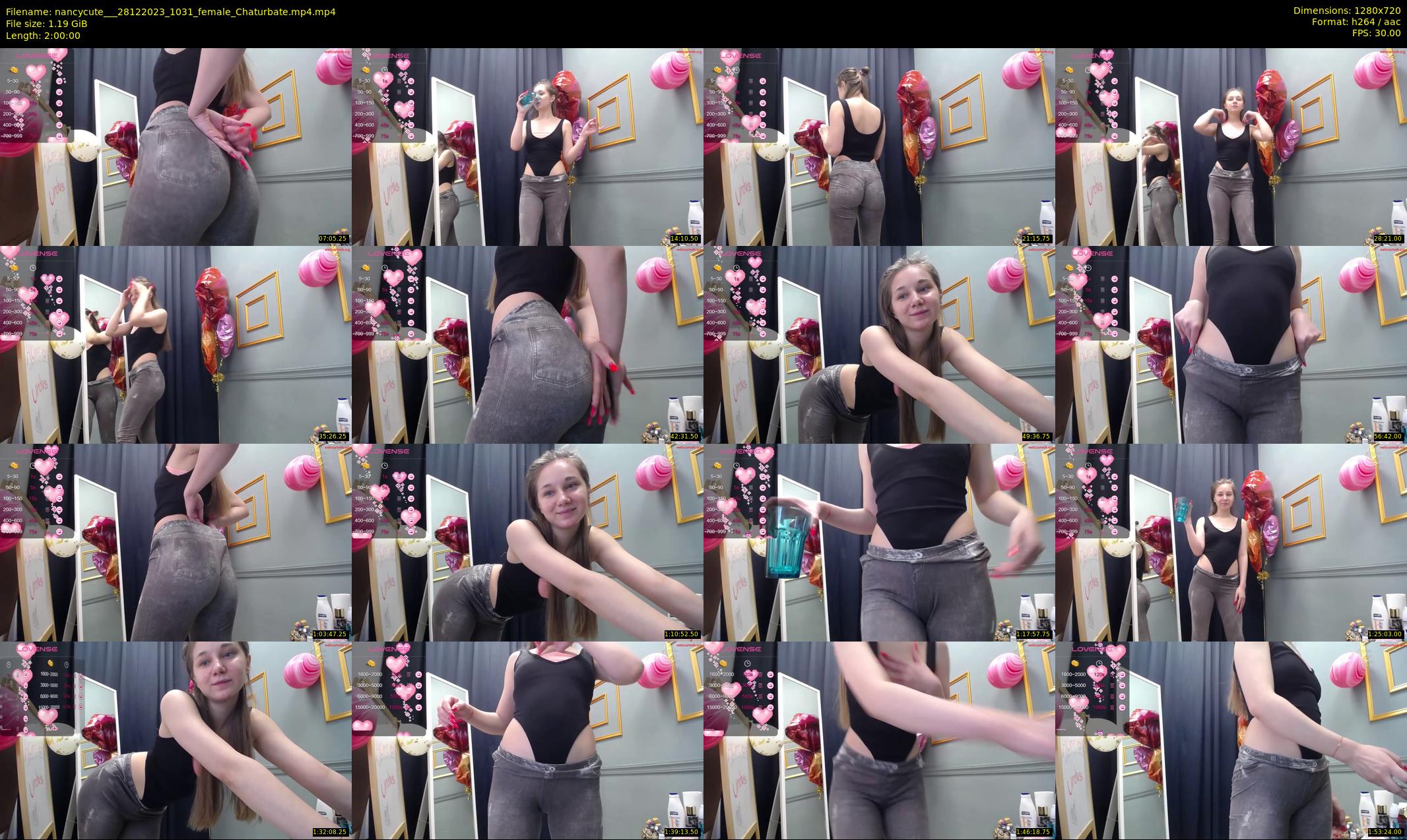 nancycute__ — 120 minute Chaturbate female cam show recording, 720p, Dec 28, 2023