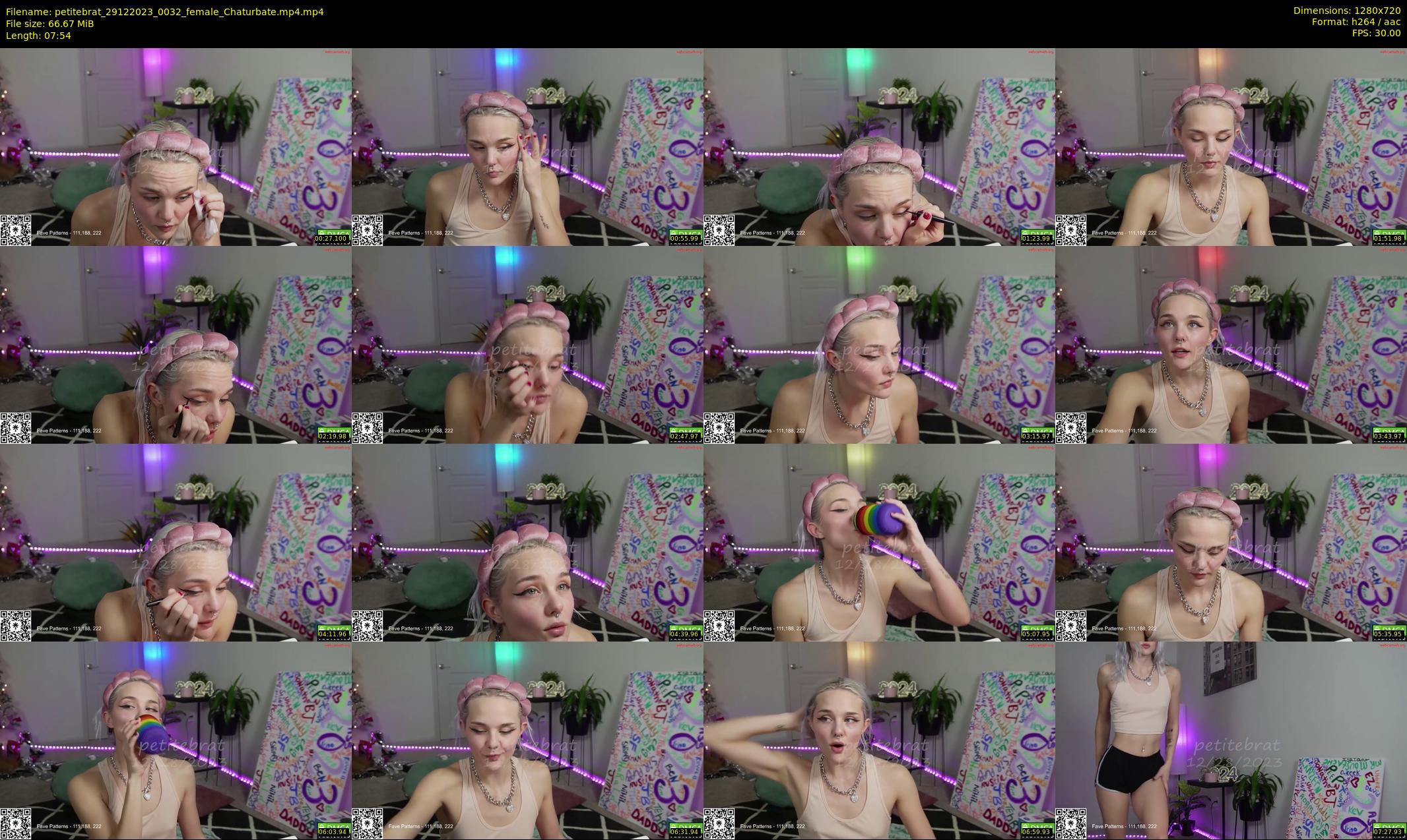 petitebrat — 8 minute Chaturbate female cam show recording, 720p, Dec 29, 2023