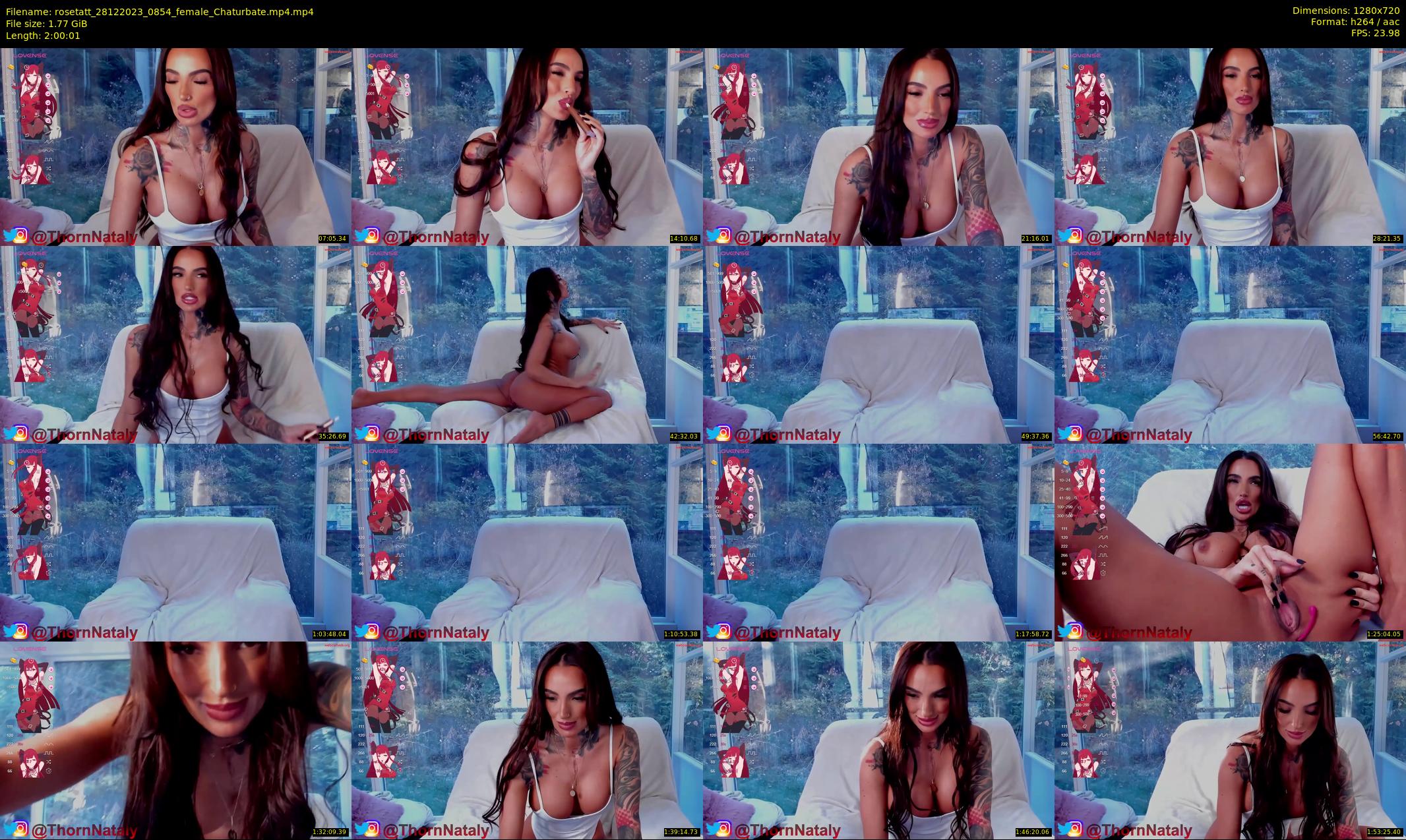 rosetatt — 121 minute Chaturbate female cam show recording, 720p, Dec 28, 2023