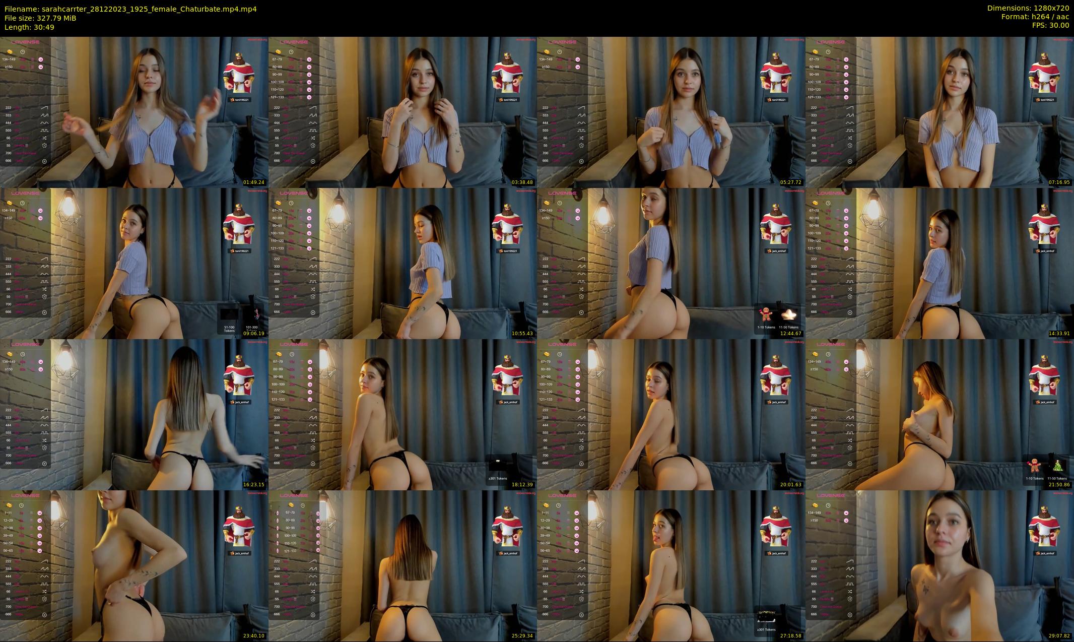 sarahcarrter — 31 minute Chaturbate female cam show recording, 720p, Dec 28, 2023