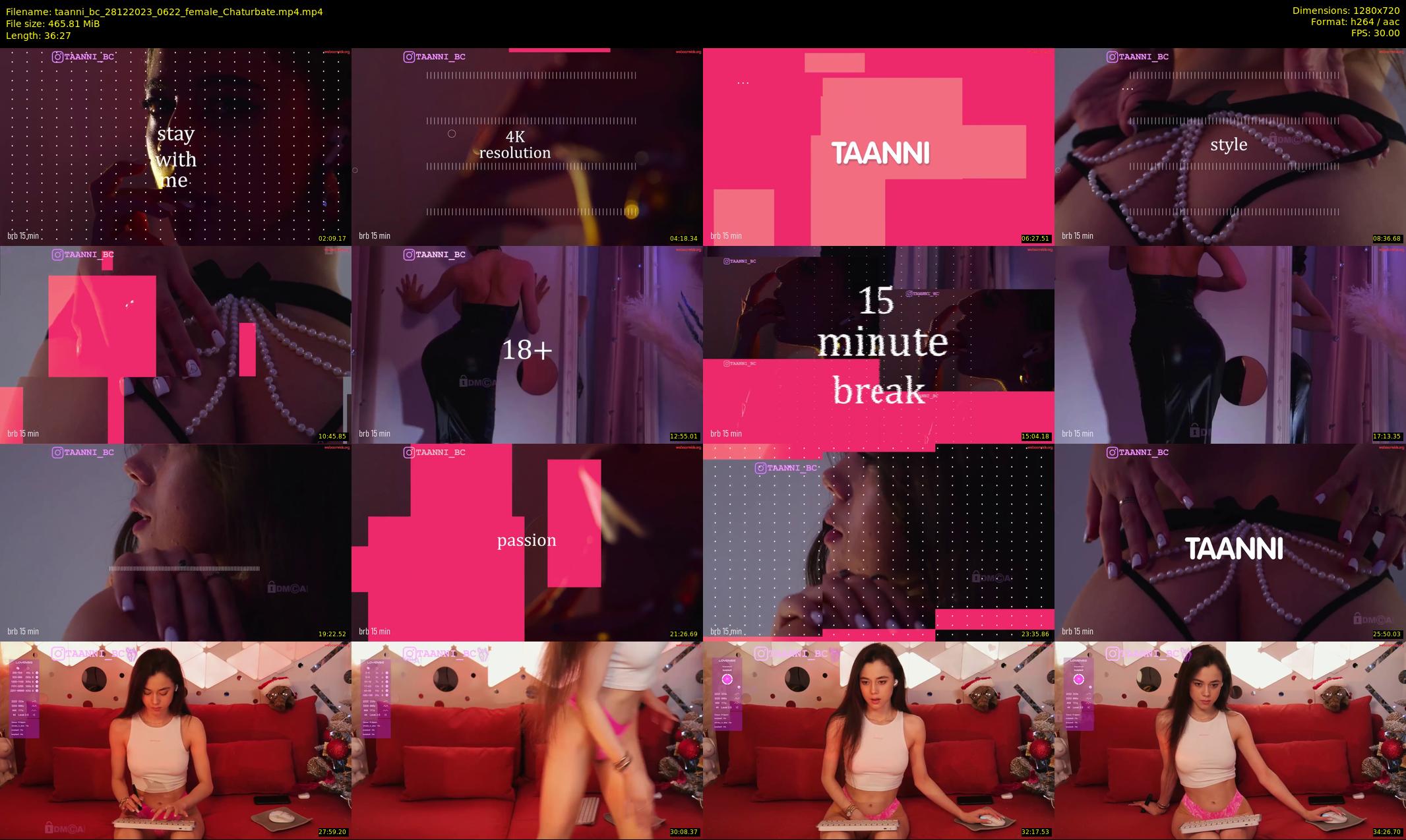 taanni_bc — 37 minute Chaturbate female cam show recording, 720p, Dec 28, 2023