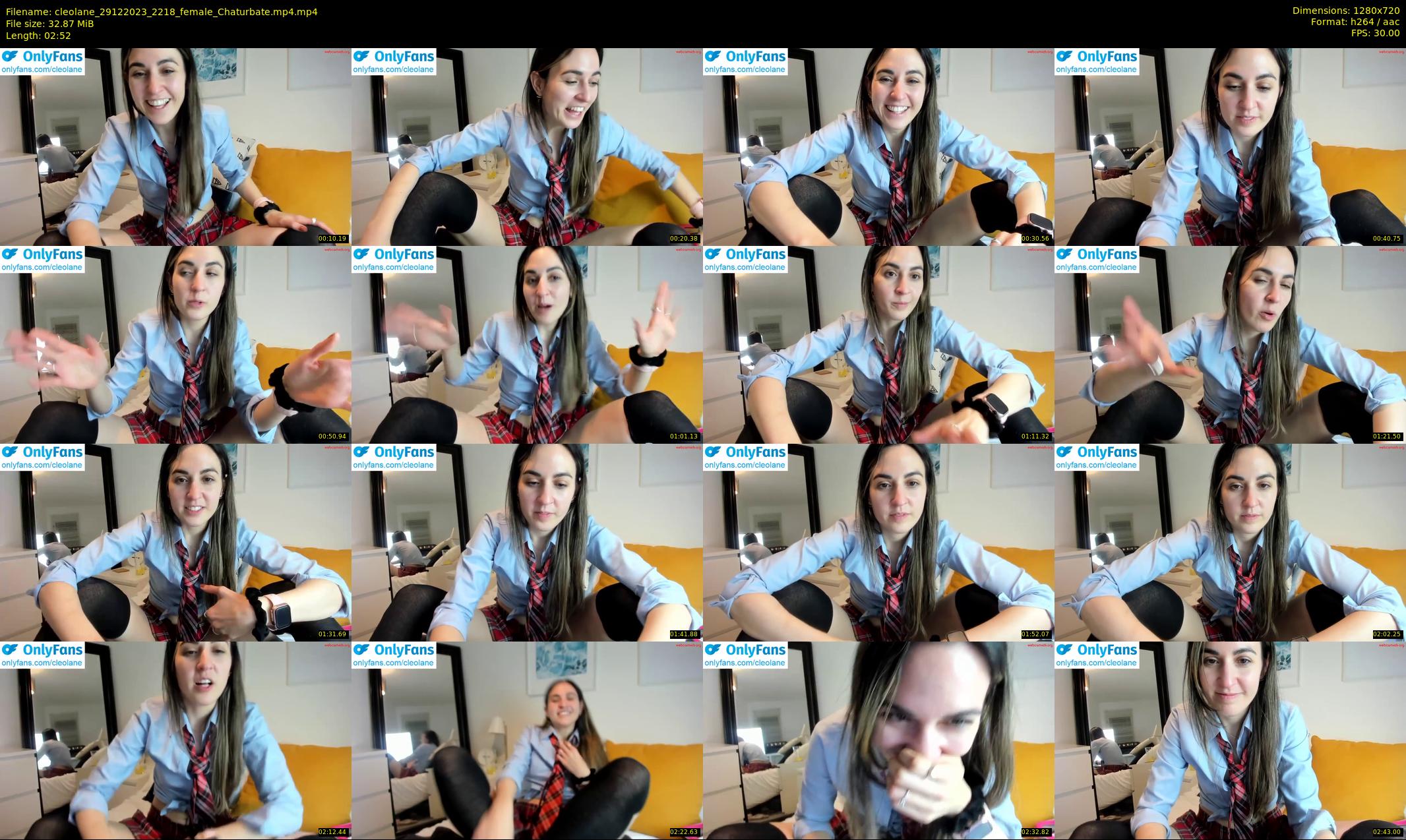 cleolane — 3 minute Chaturbate female cam show recording, 720p, Dec 29, 2023