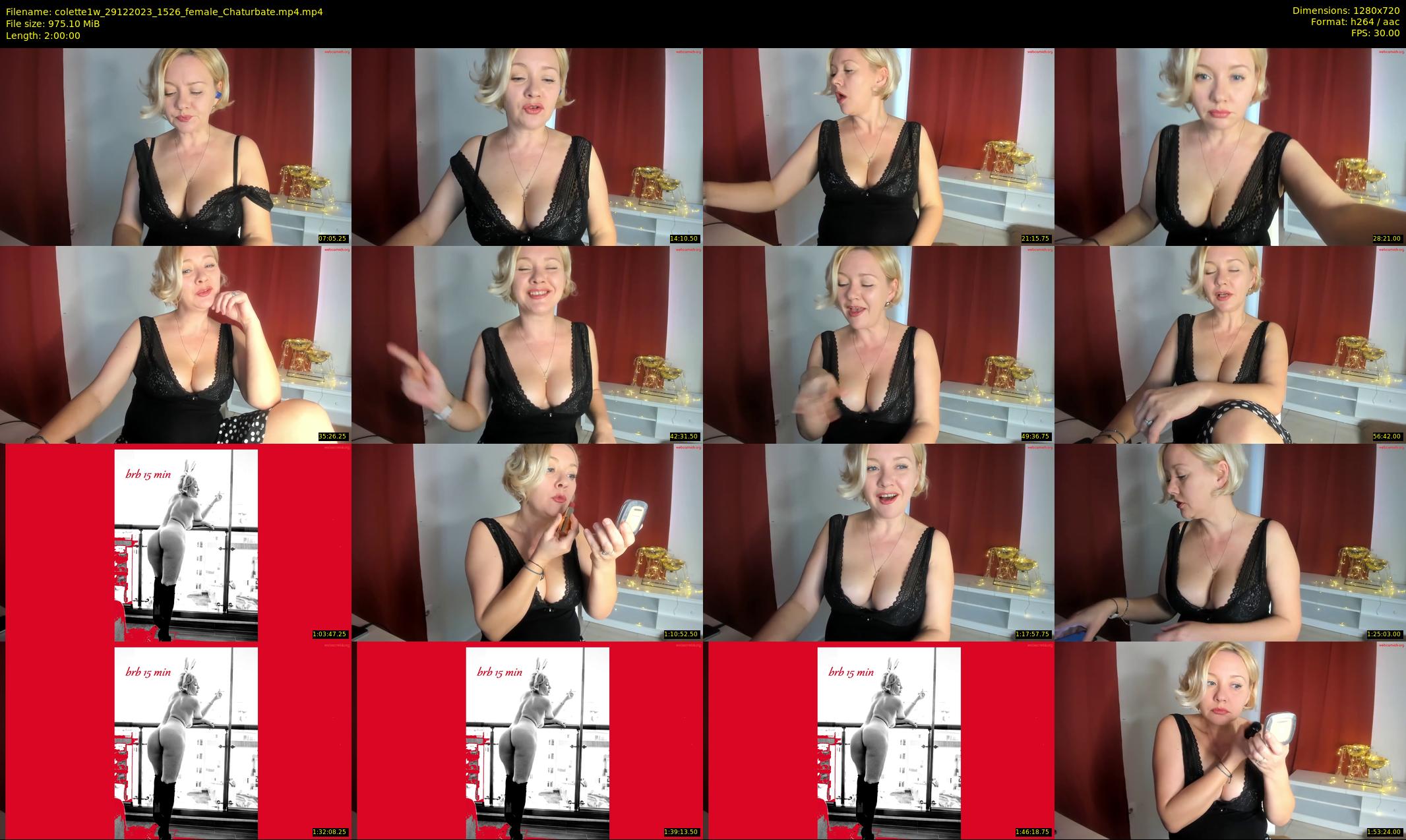 colette1w — 120 minute Chaturbate female cam show recording, 720p, Dec 29, 2023