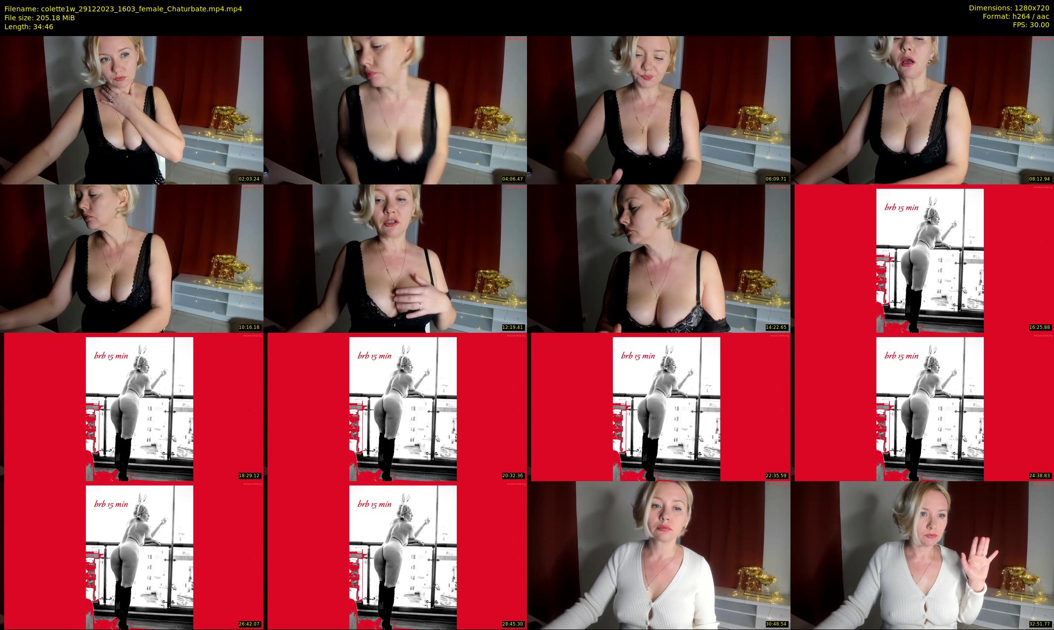 colette1w — 35 minute Chaturbate female cam show recording, 720p, Dec 29, 2023
