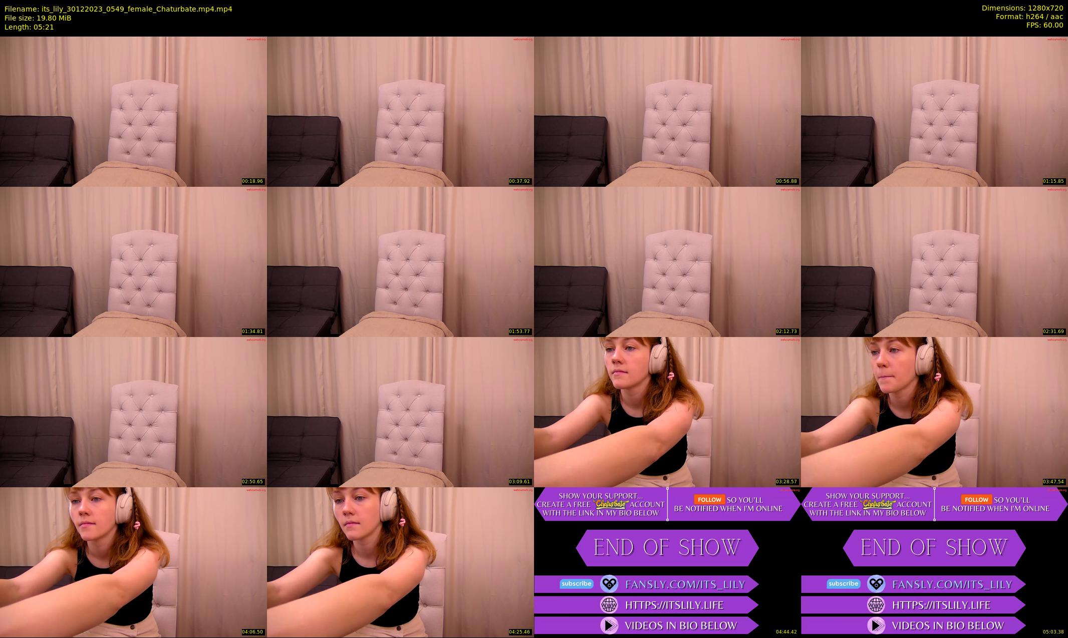 its_lily — 6 minute Chaturbate female cam show recording, 720p, Dec 30, 2023