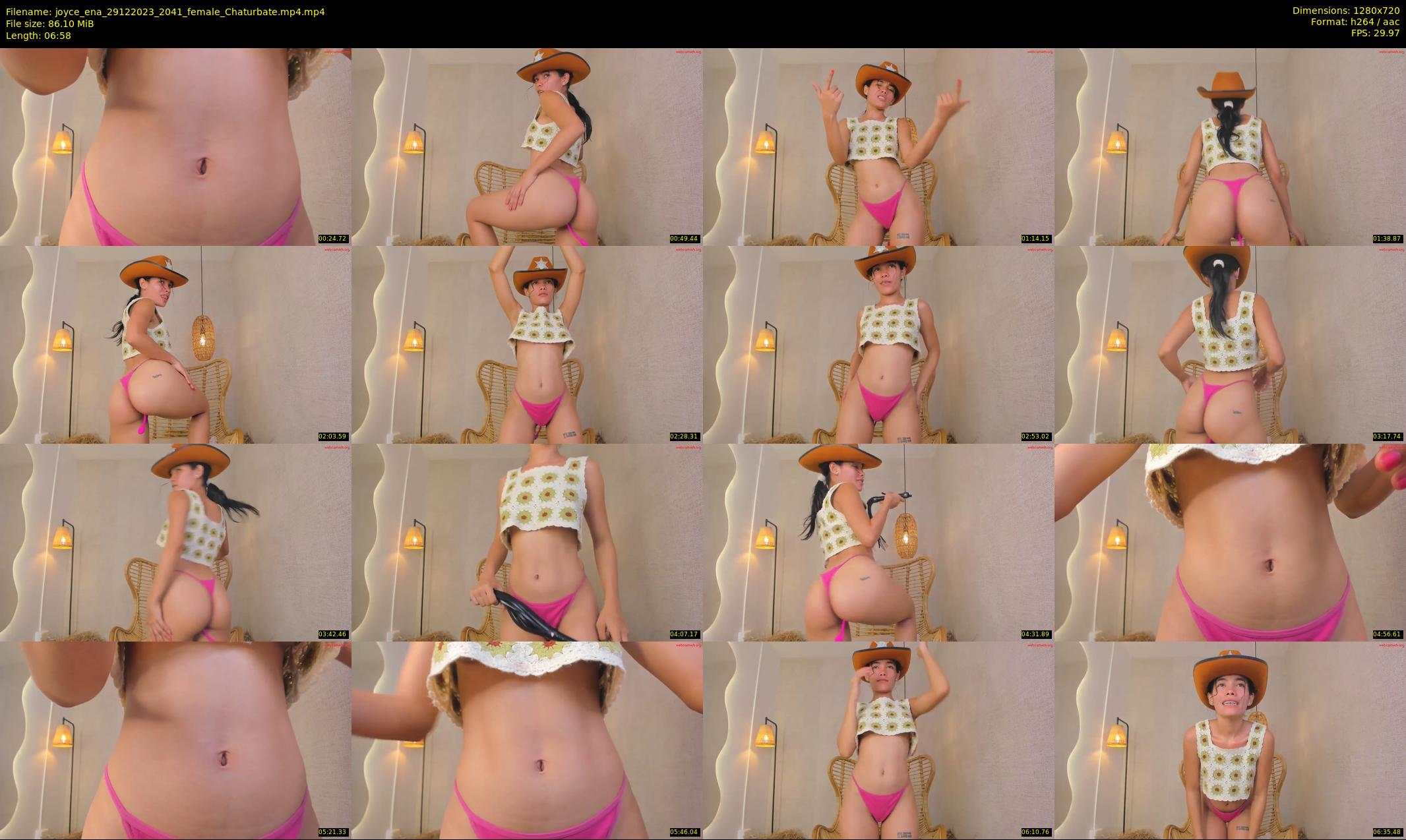 joyce_ena — 7 minute Chaturbate female cam show recording, 720p, Dec 29, 2023