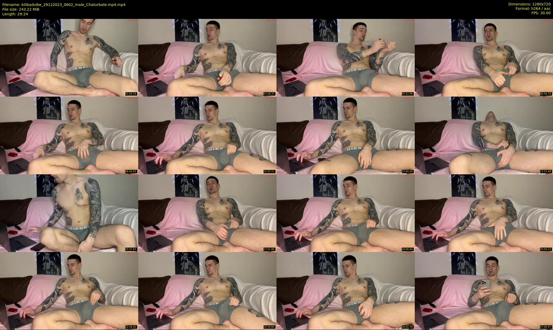 killbadvibe — 30 minute Chaturbate male cam show recording, 720p, Dec 29, 2023