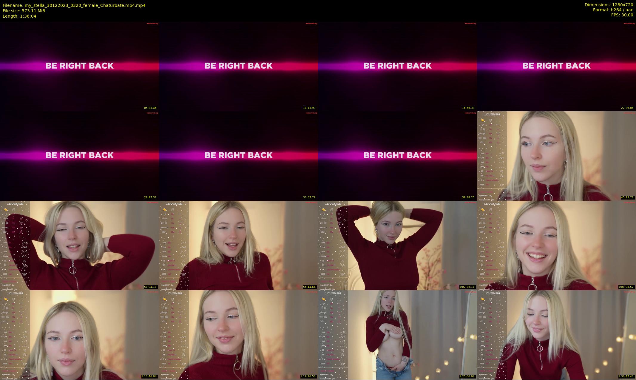 my_stella — 97 minute Chaturbate female cam show recording, 720p, Dec 30, 2023
