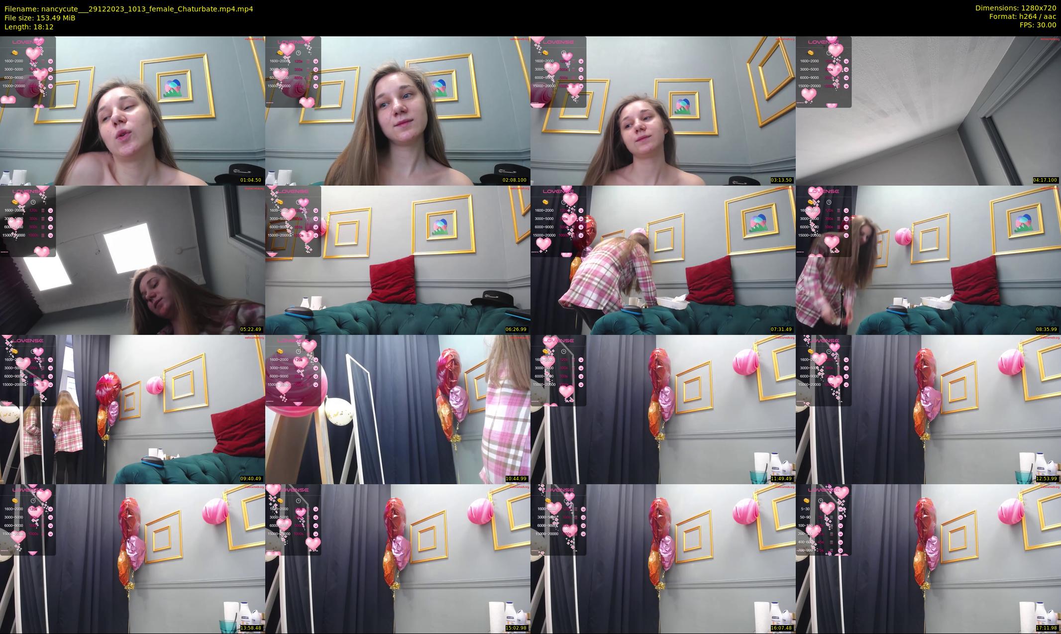 nancycute__ — 19 minute Chaturbate female cam show recording, 720p, Dec 29, 2023
