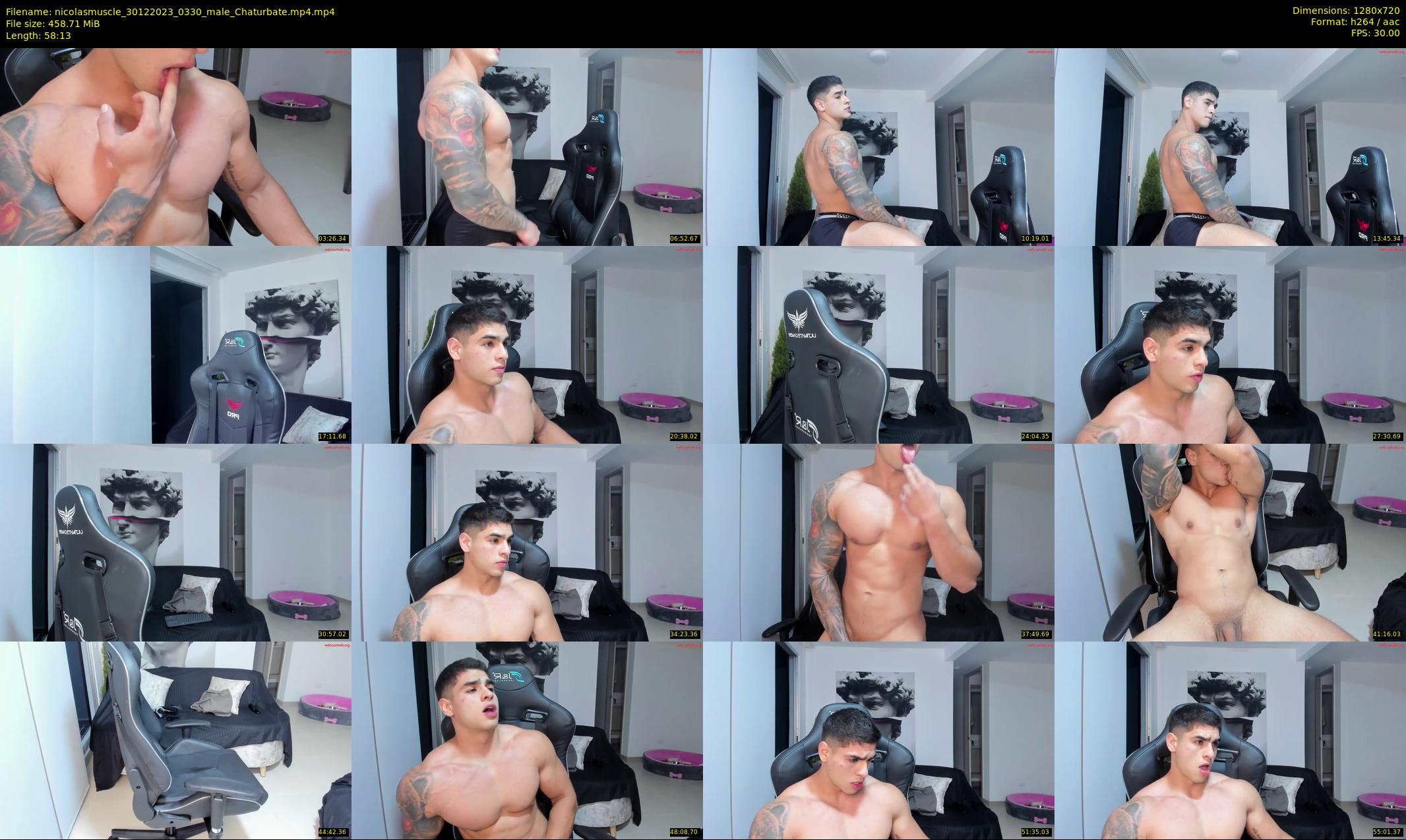 nicolasmuscle — 59 minute Chaturbate male cam show recording, 720p, Dec 30, 2023