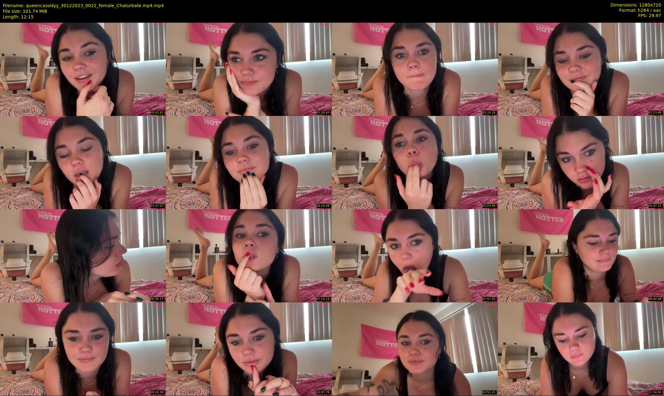 queencassidyy — 13 minute Chaturbate female cam show recording, 720p, Dec 30, 2023