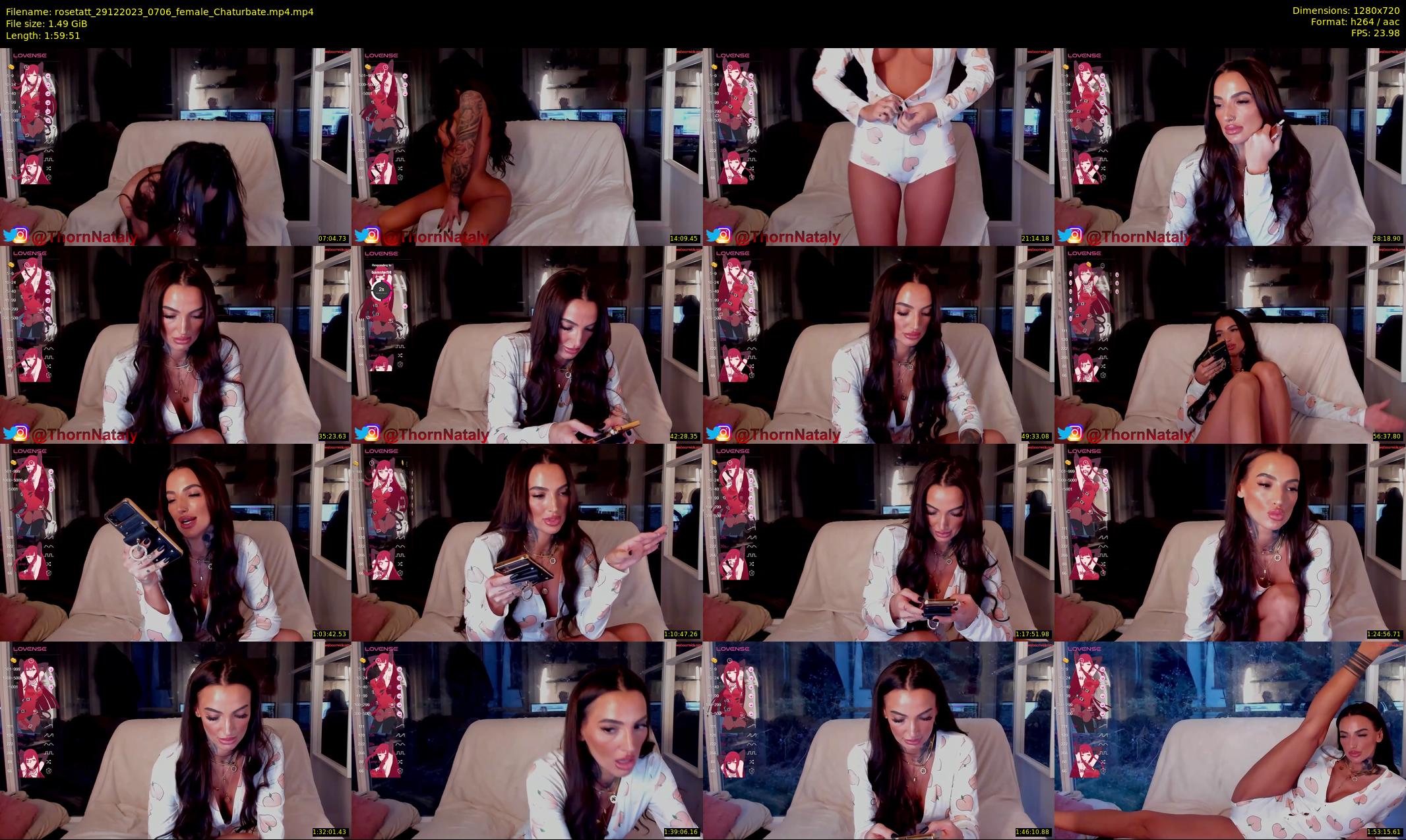rosetatt — 120 minute Chaturbate female cam show recording, 720p, Dec 29, 2023