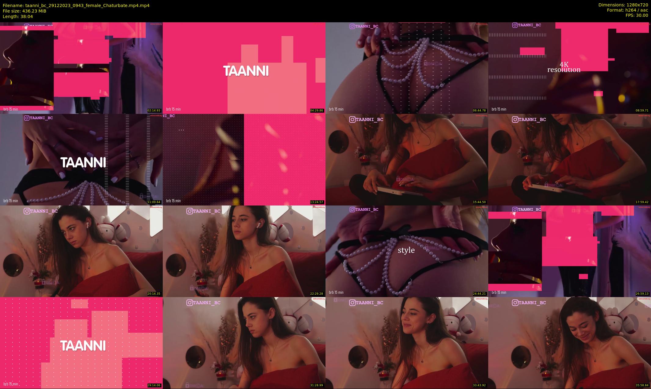 taanni_bc — 39 minute Chaturbate female cam show recording, 720p, Dec 29, 2023