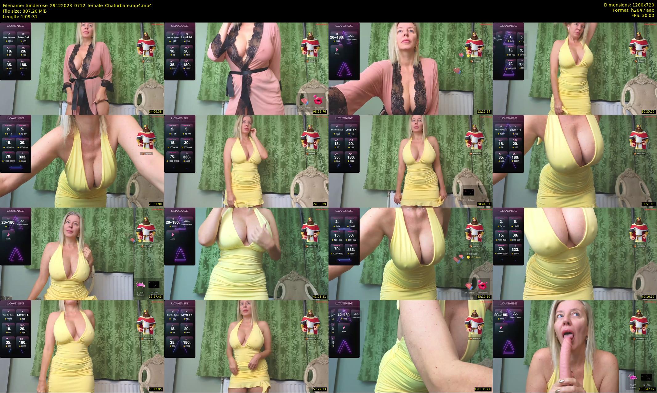 tunderose — 70 minute Chaturbate female cam show recording, 720p, Dec 29, 2023