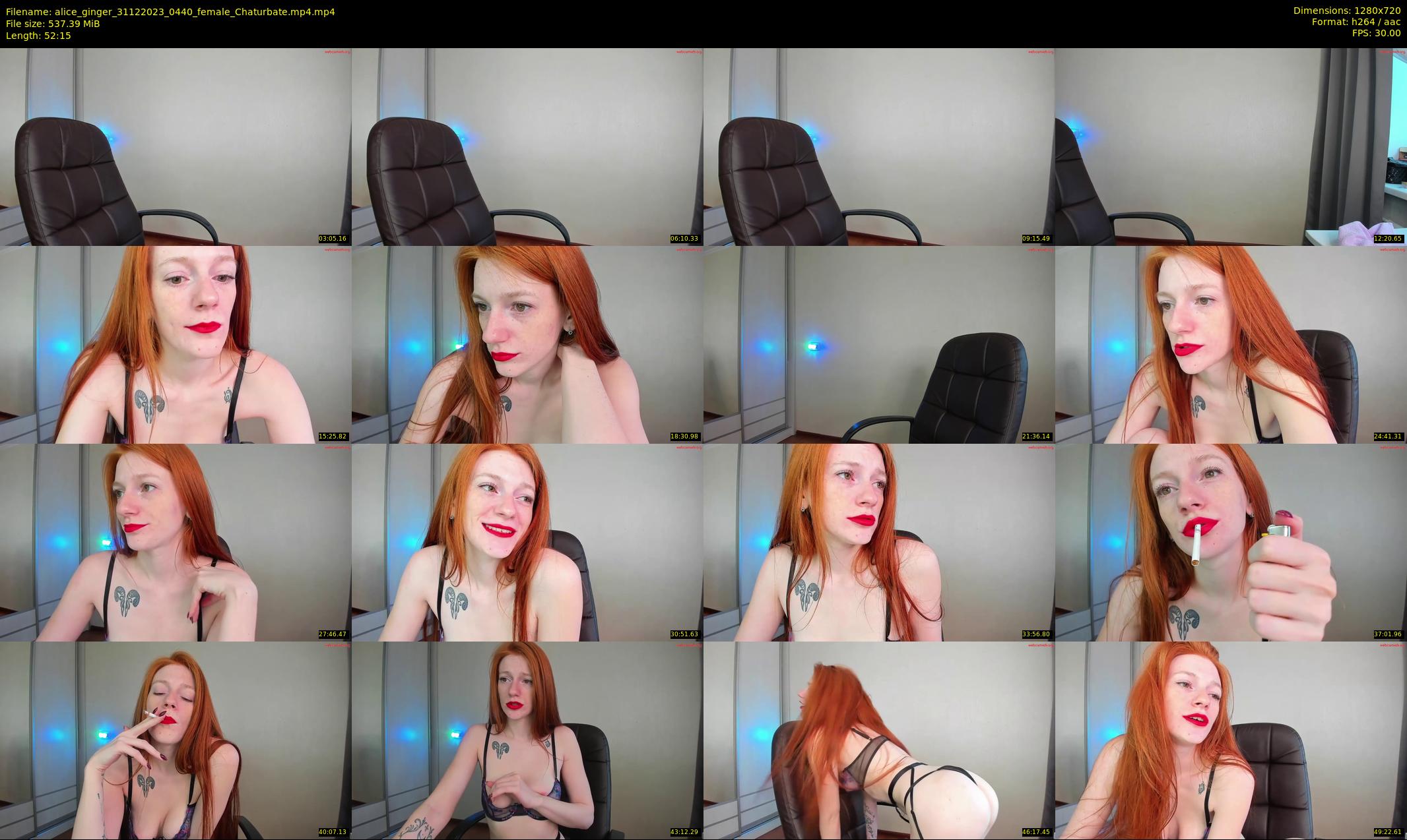 alice_ginger — 53 minute Chaturbate female cam show recording, 720p, Dec 31, 2023