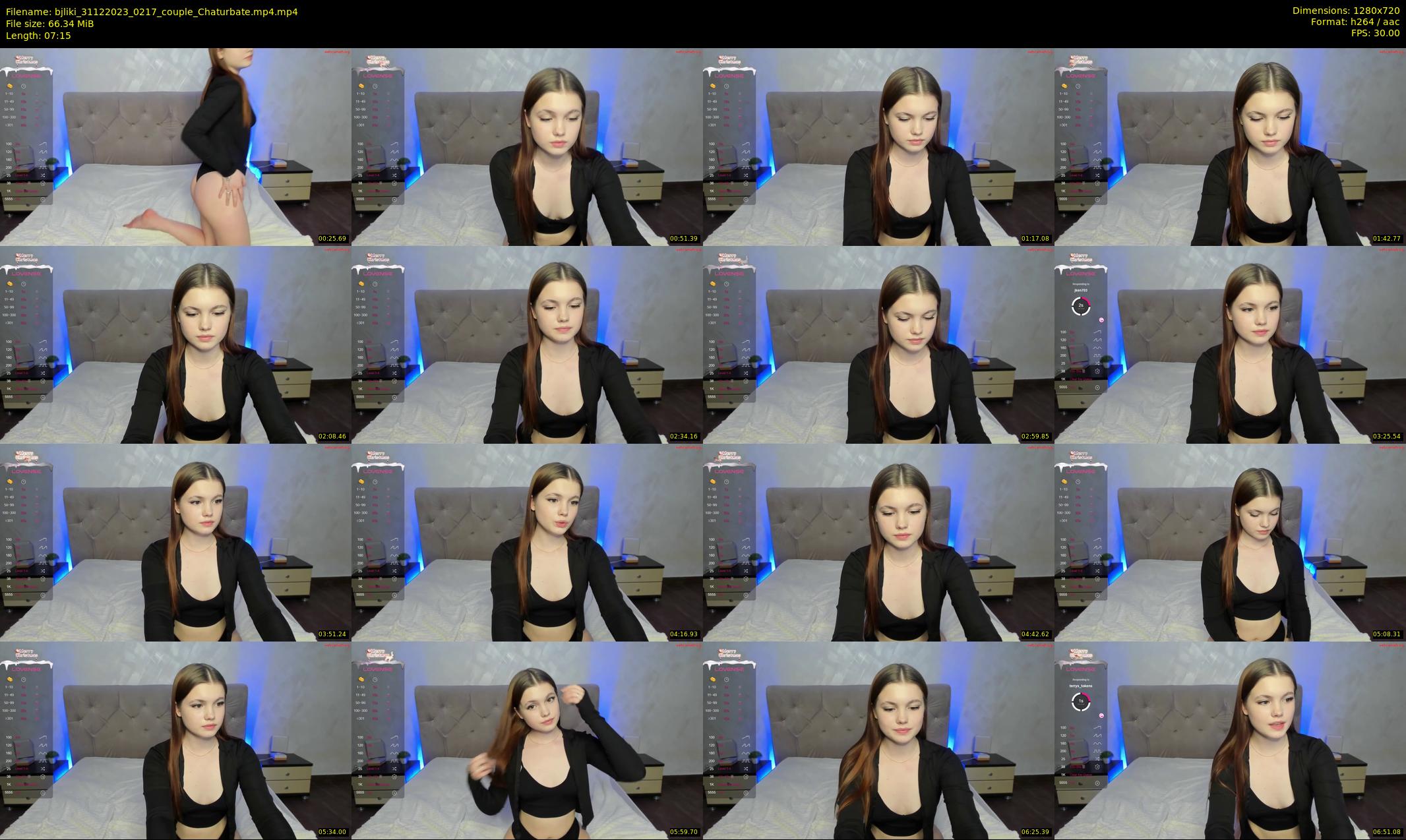 bjliki — 8 minute Chaturbate couple cam show recording, 720p, Dec 31, 2023