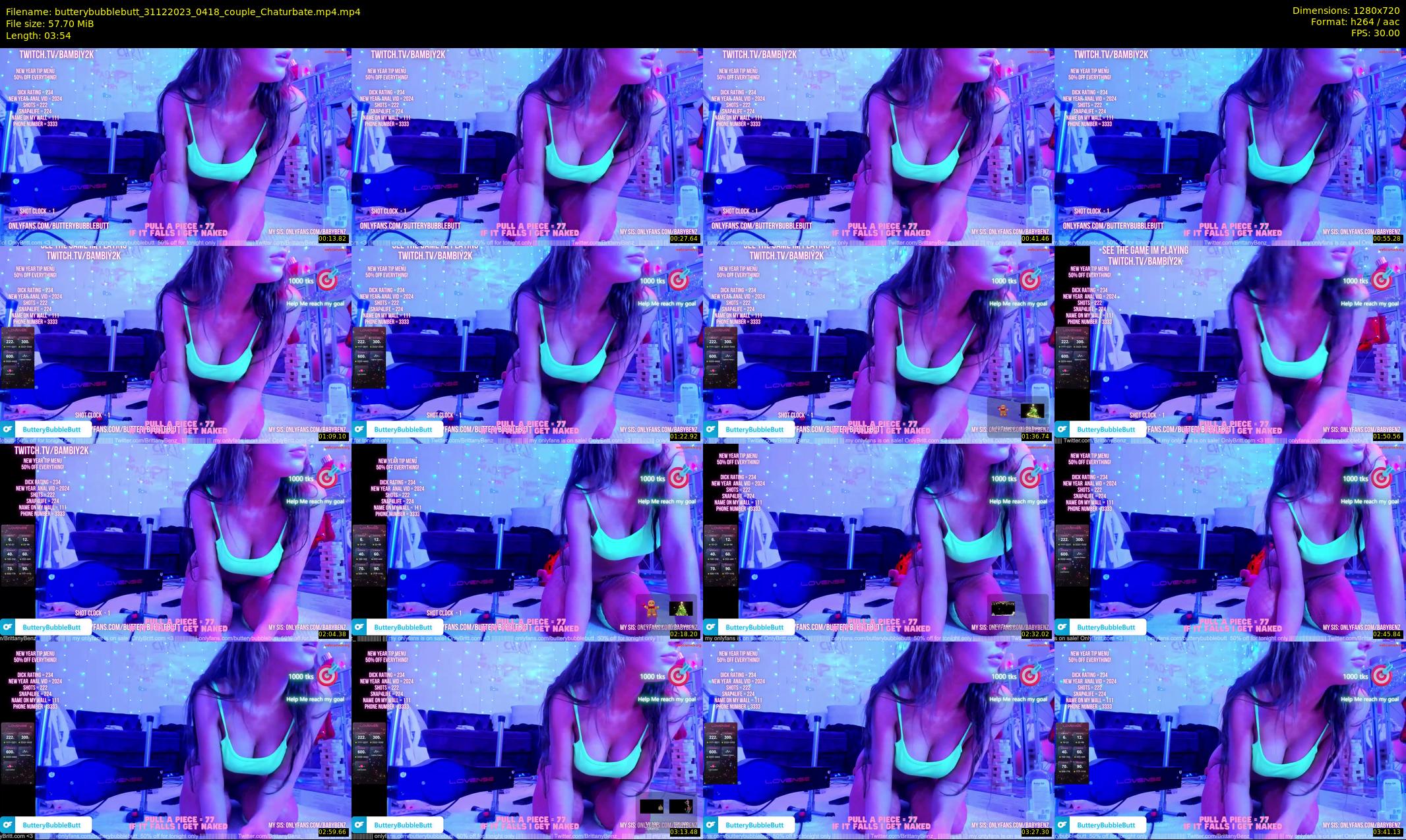 butterybubblebutt — 4 minute Chaturbate couple cam show recording, 720p, Dec 31, 2023
