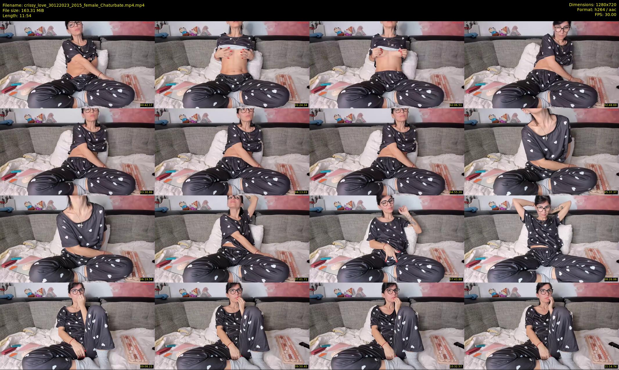 crissy_love — 12 minute Chaturbate female cam show recording, 720p, Dec 30, 2023