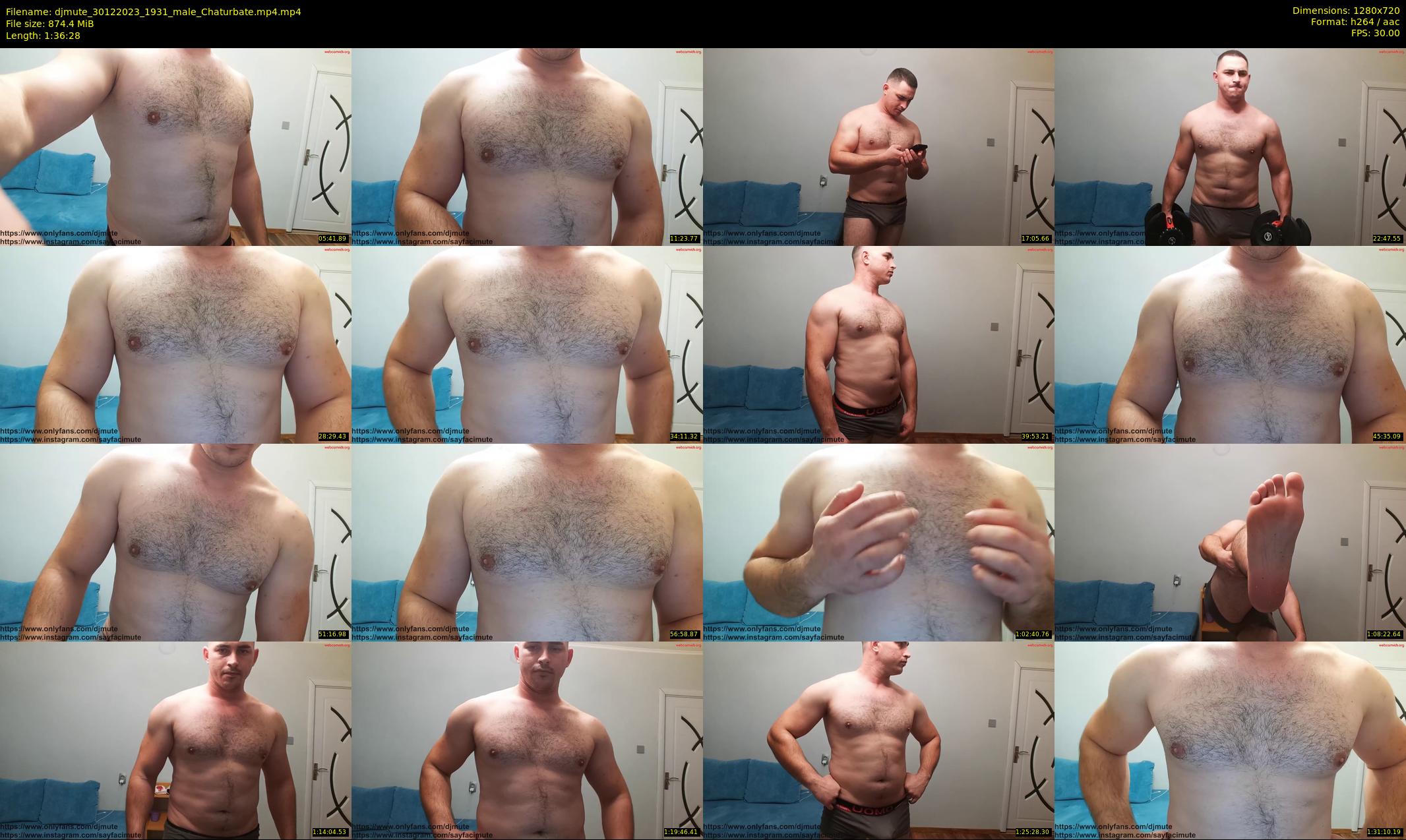 djmute — 97 minute Chaturbate male cam show recording, 720p, Dec 30, 2023
