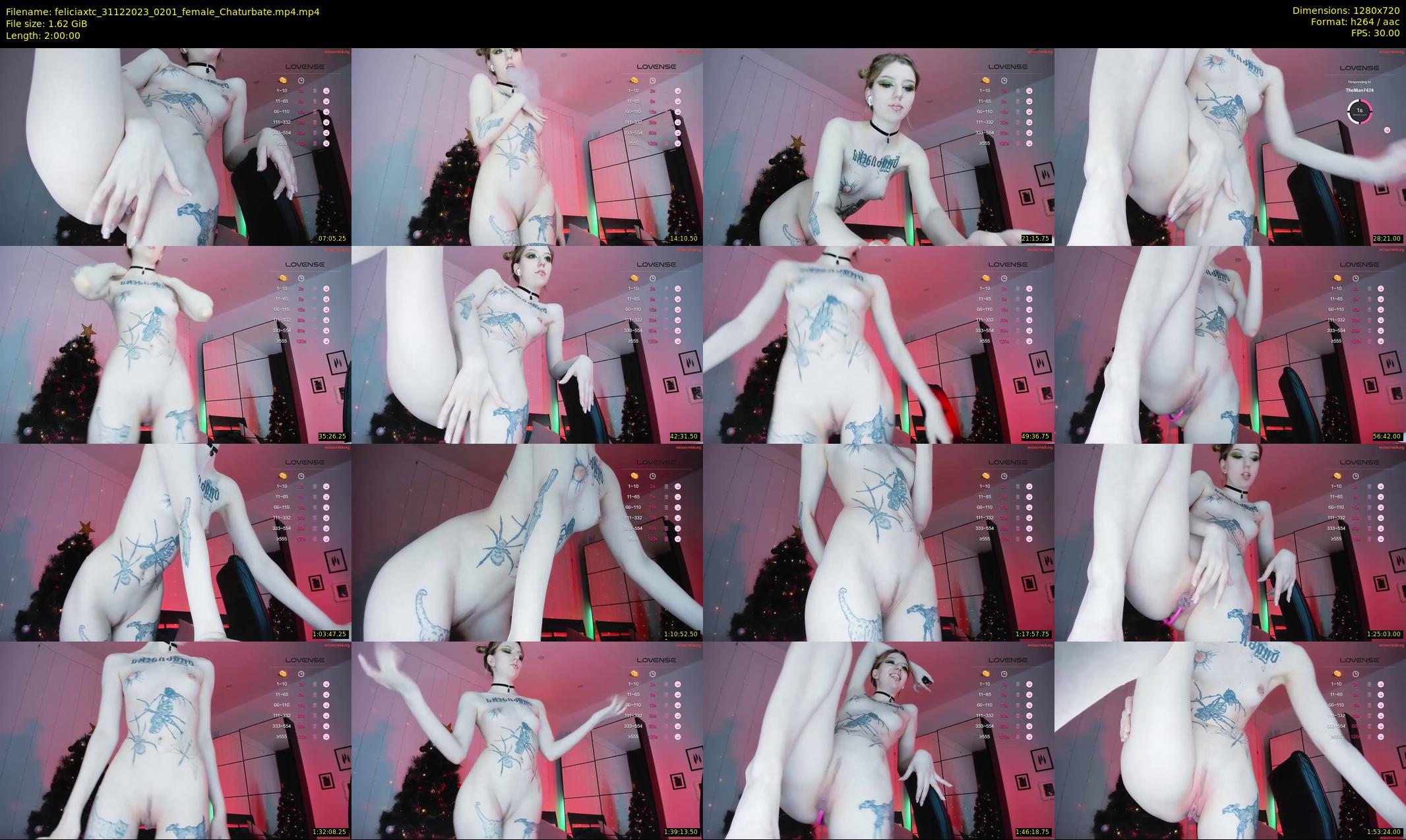 feliciaxtc — 120 minute Chaturbate female cam show recording, 720p, Dec 31, 2023