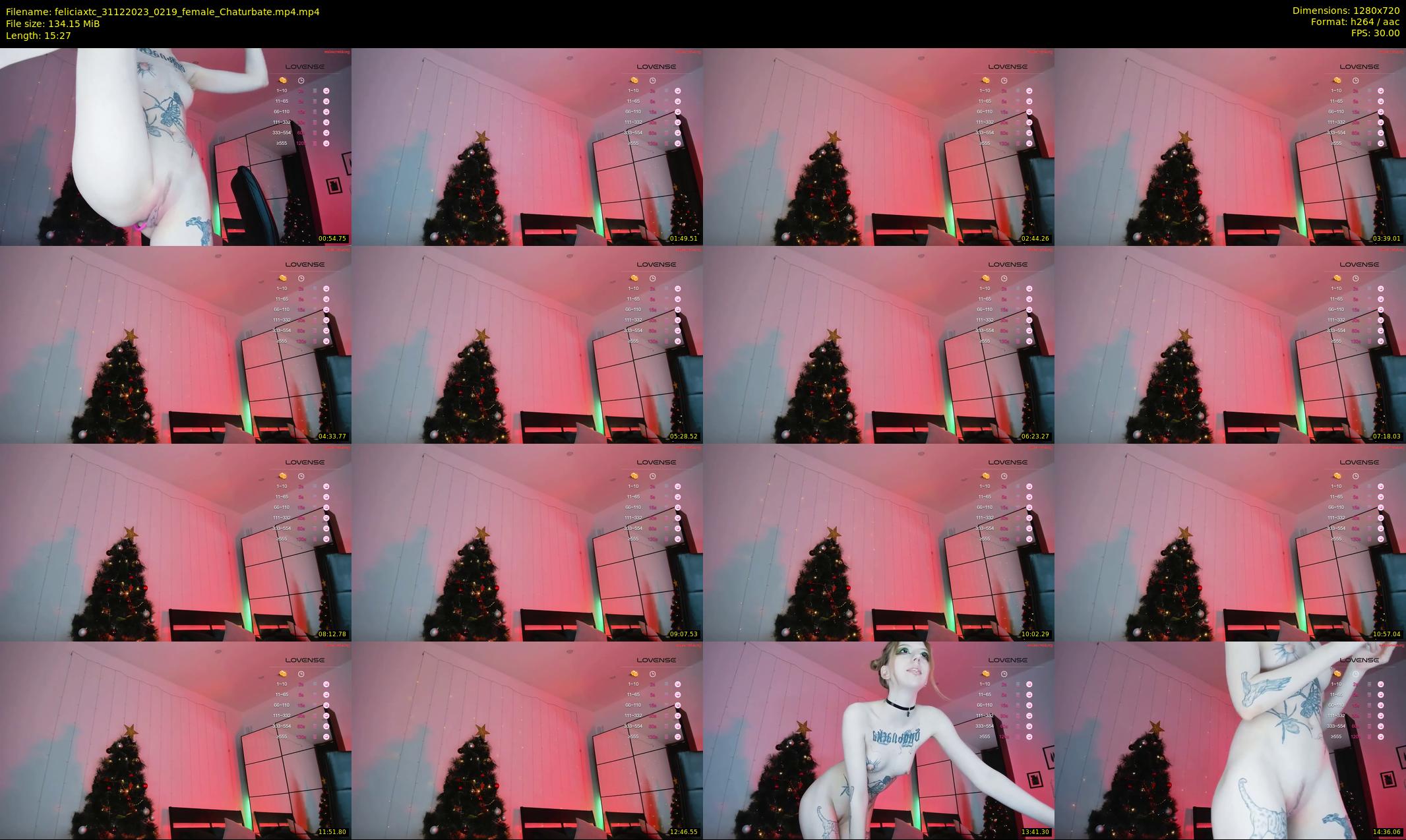 feliciaxtc — 16 minute Chaturbate female cam show recording, 720p, Dec 31, 2023