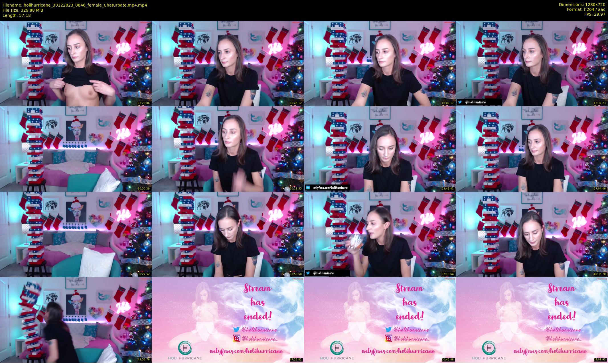 holihurricane — 58 minute Chaturbate female cam show recording, 720p, Dec 30, 2023