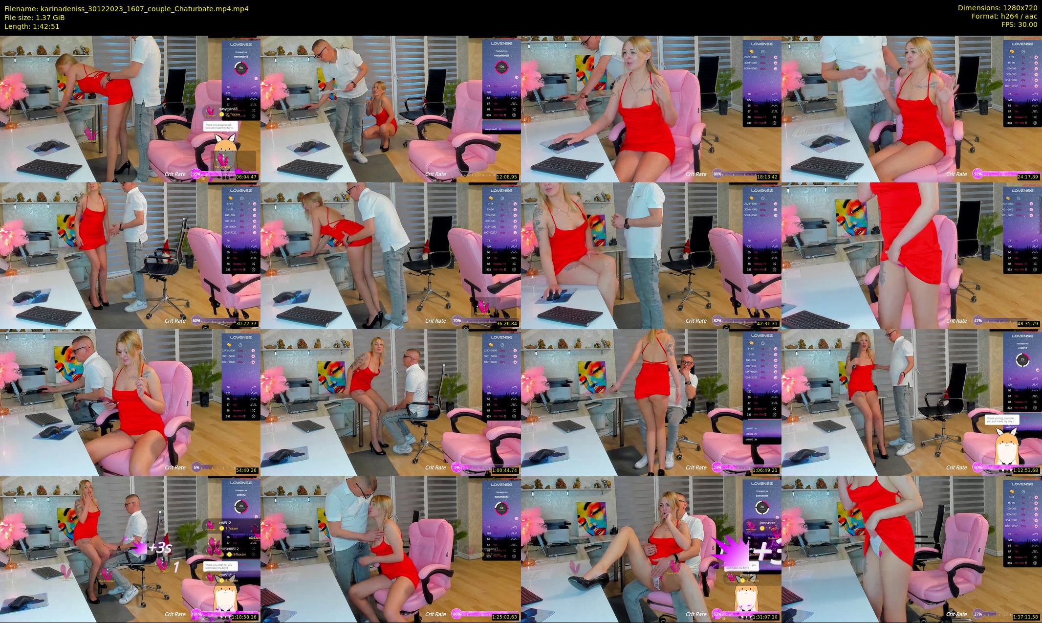 karinadeniss — 103 minute Chaturbate couple cam show recording, 720p, Dec 30, 2023