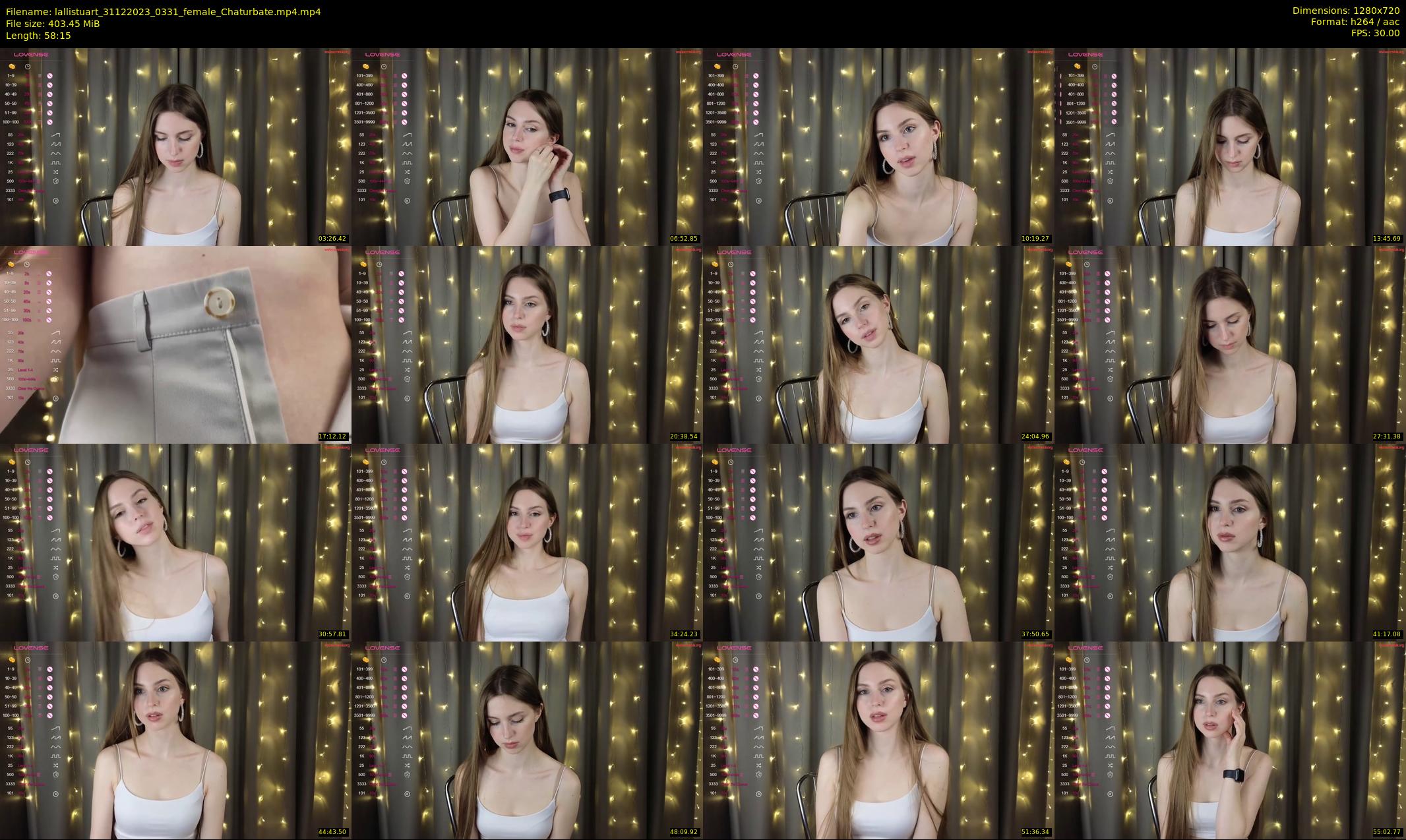 lallistuart — 59 minute Chaturbate female cam show recording, 720p, Dec 31, 2023