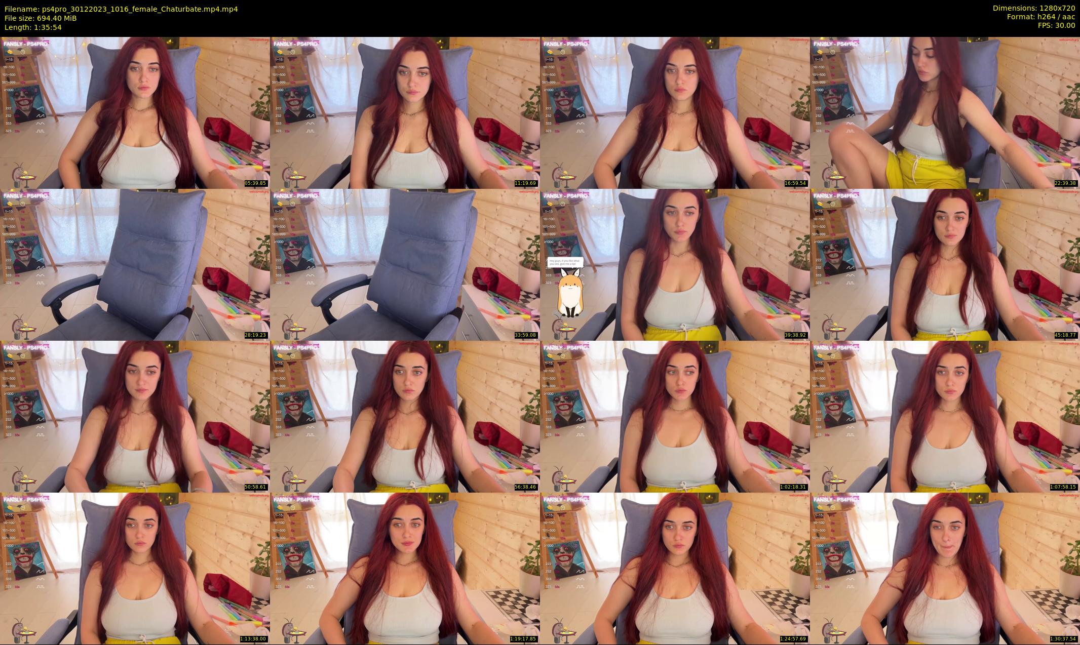 ps4pro — 96 minute Chaturbate female cam show recording, 720p, Dec 30, 2023