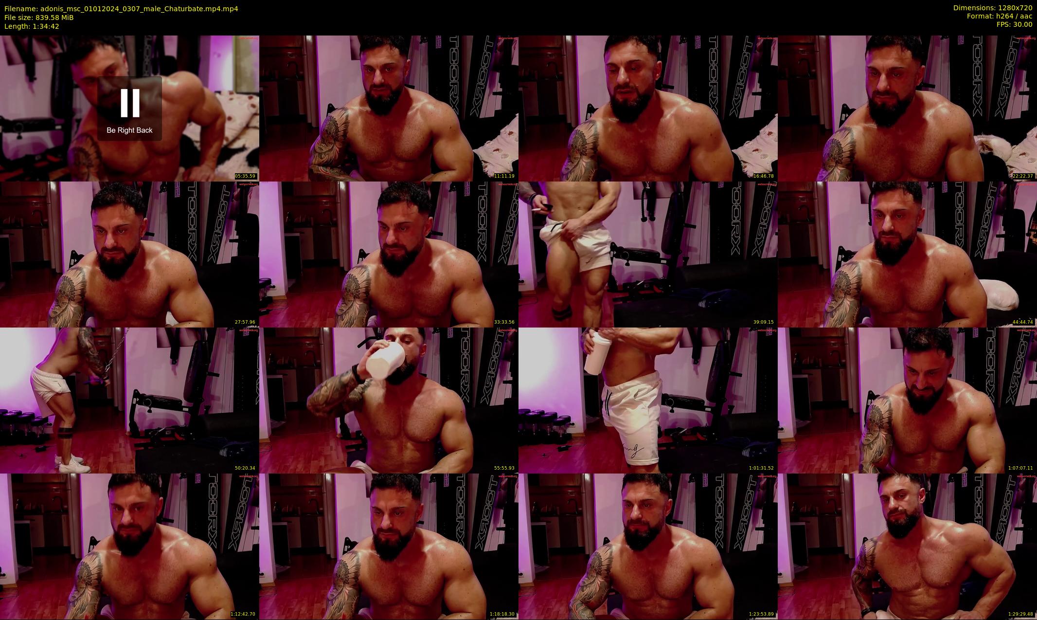 adonis_msc — 95 minute Chaturbate male cam show recording, 720p, Jan 1, 2024