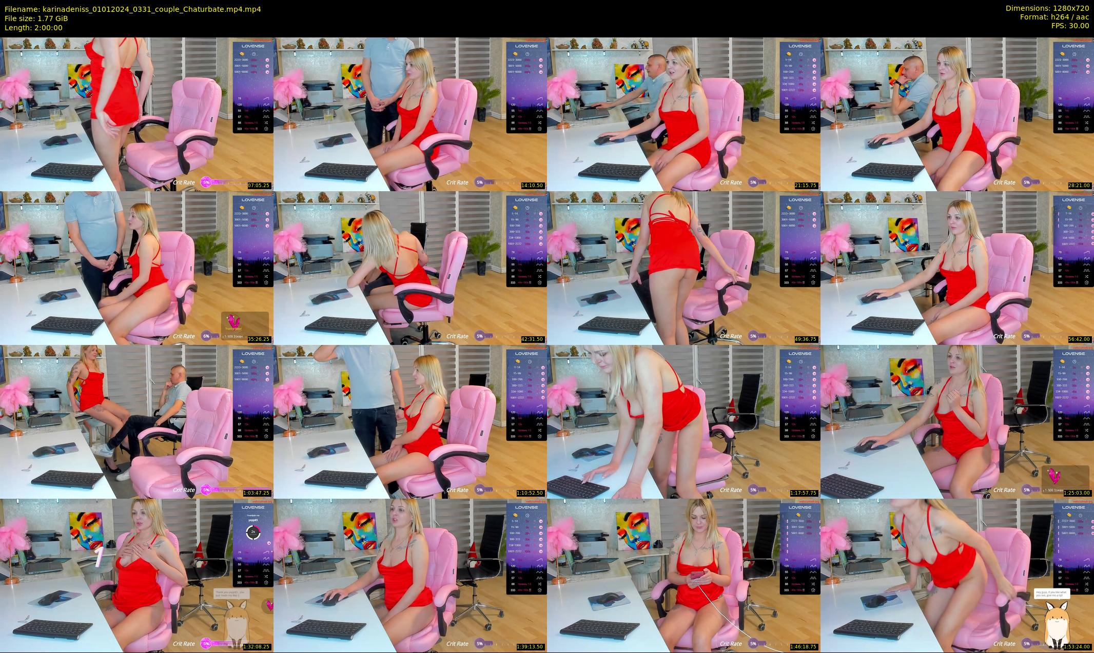 karinadeniss — 120 minute Chaturbate couple cam show recording, 720p, Jan 1, 2024