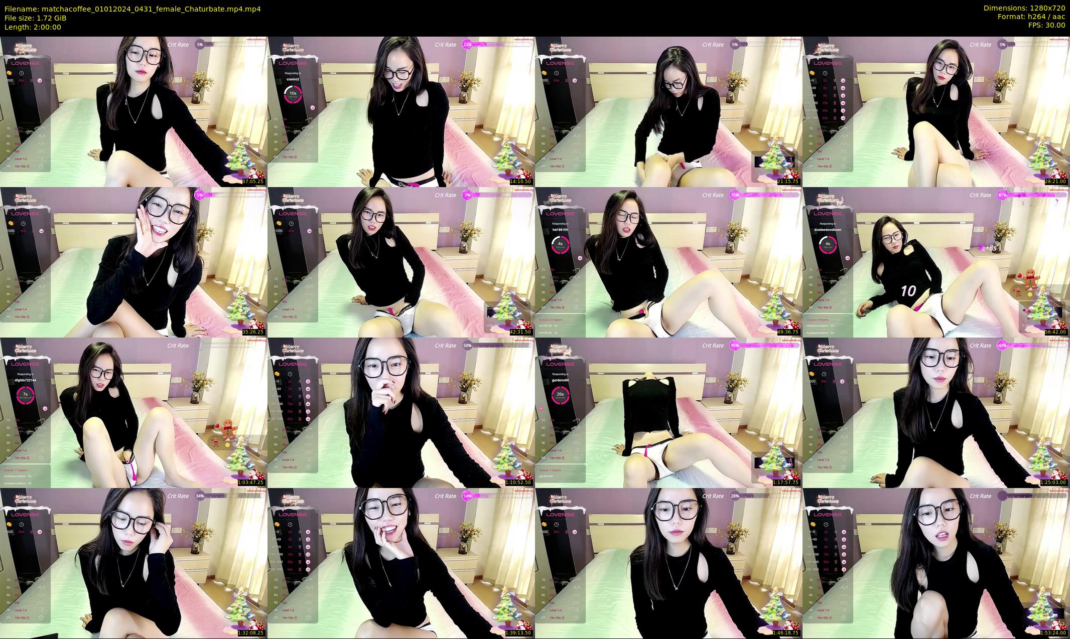 matchacoffee — 120 minute Chaturbate female cam show recording, 720p, Jan 1, 2024