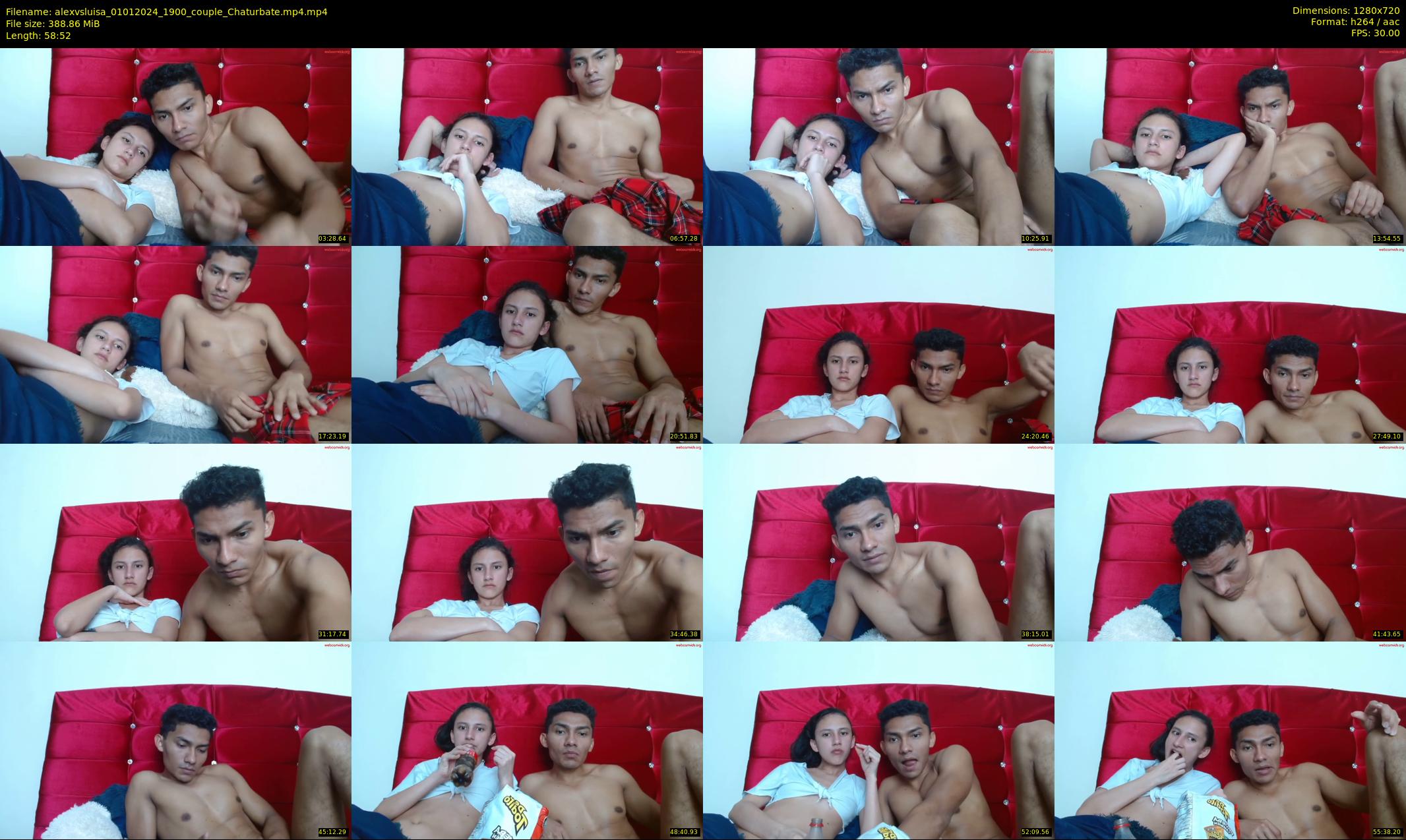 alexvsluisa — 59 minute Chaturbate couple cam show recording, 720p, Jan 1, 2024