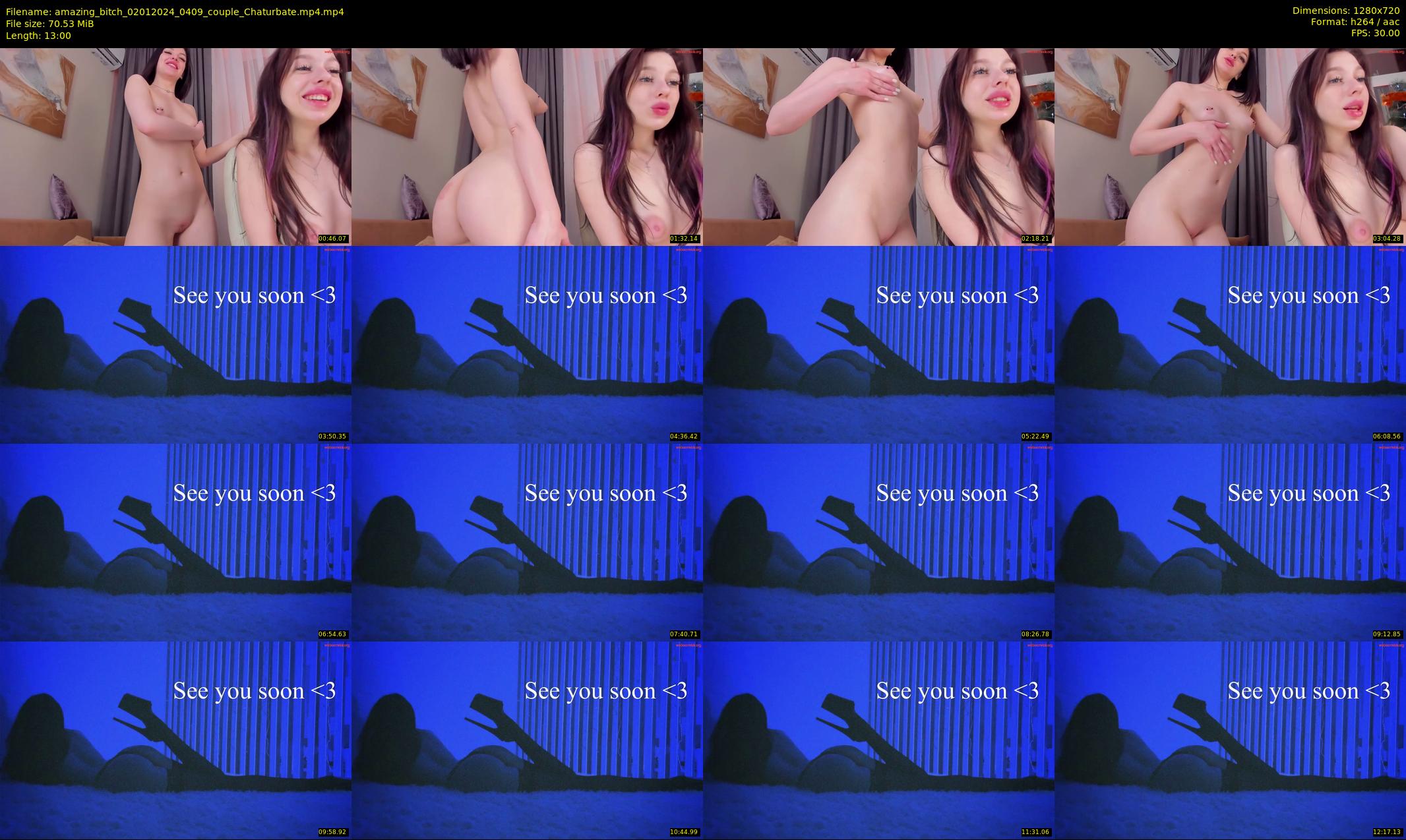 amazing_bitch — 13 minute Chaturbate female cam show recording, 720p, Jan 2, 2024